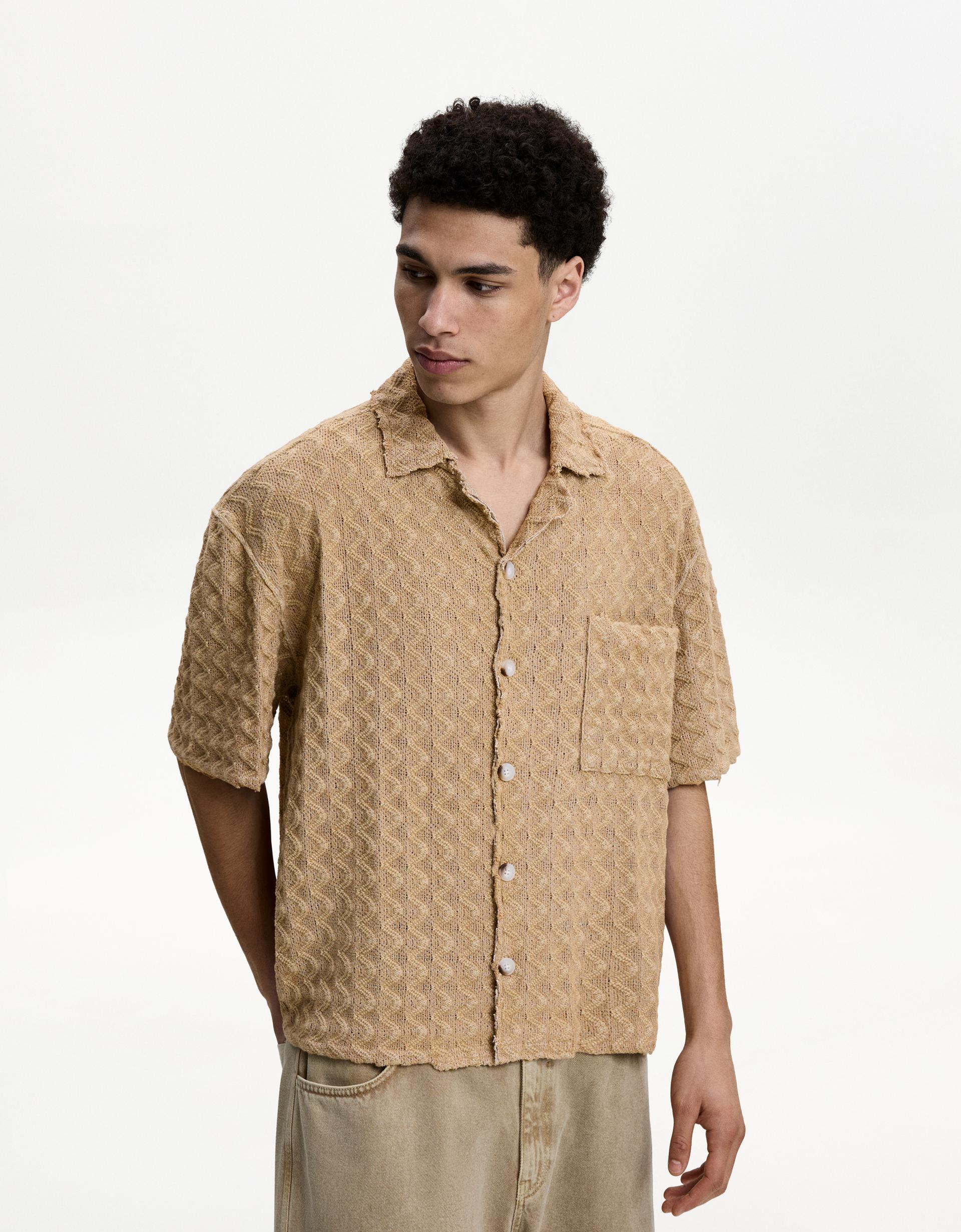 Chemise Manches Chemise Homme Bershka Chemise Manches Courtes