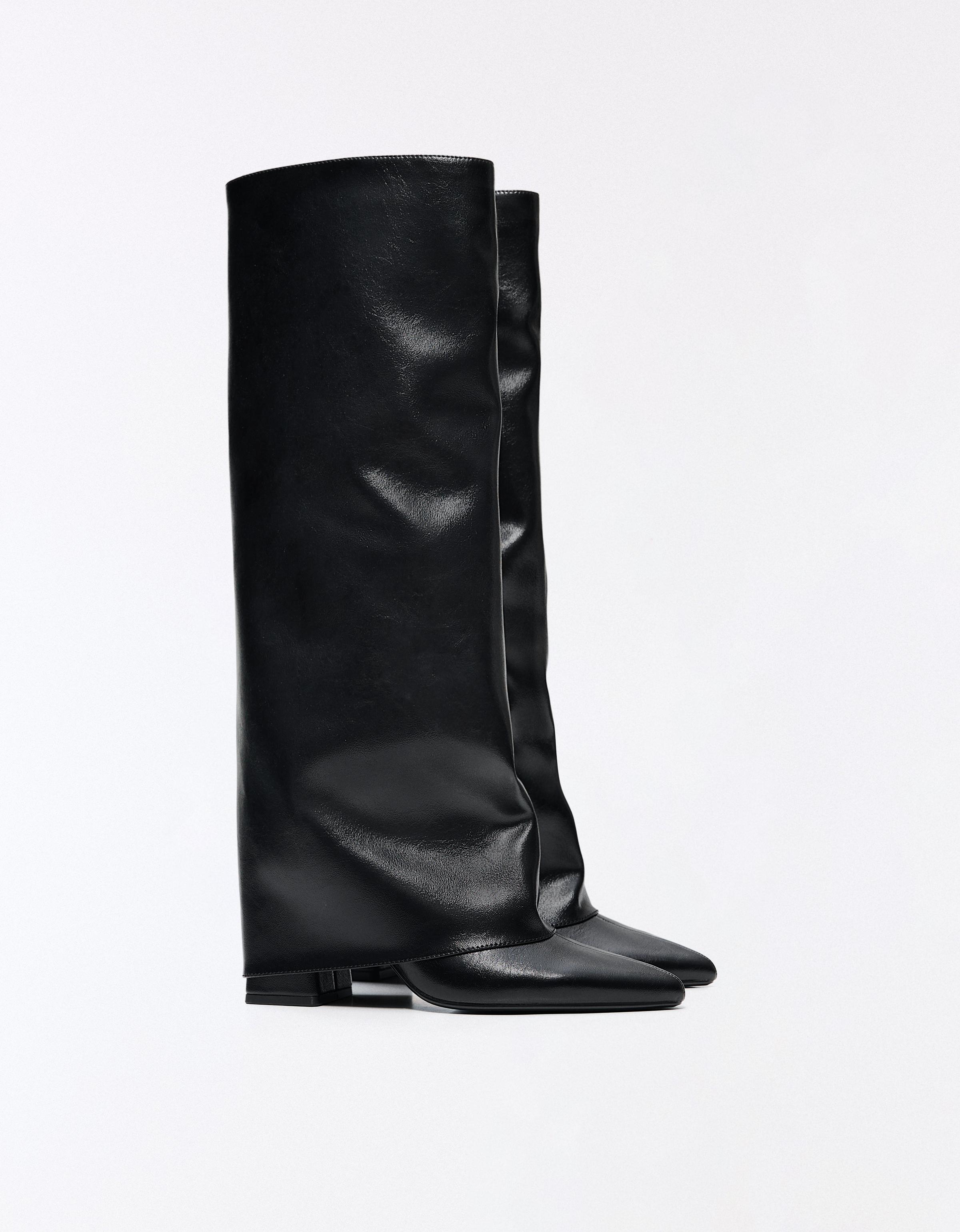 Trouser heel boots — BLACK