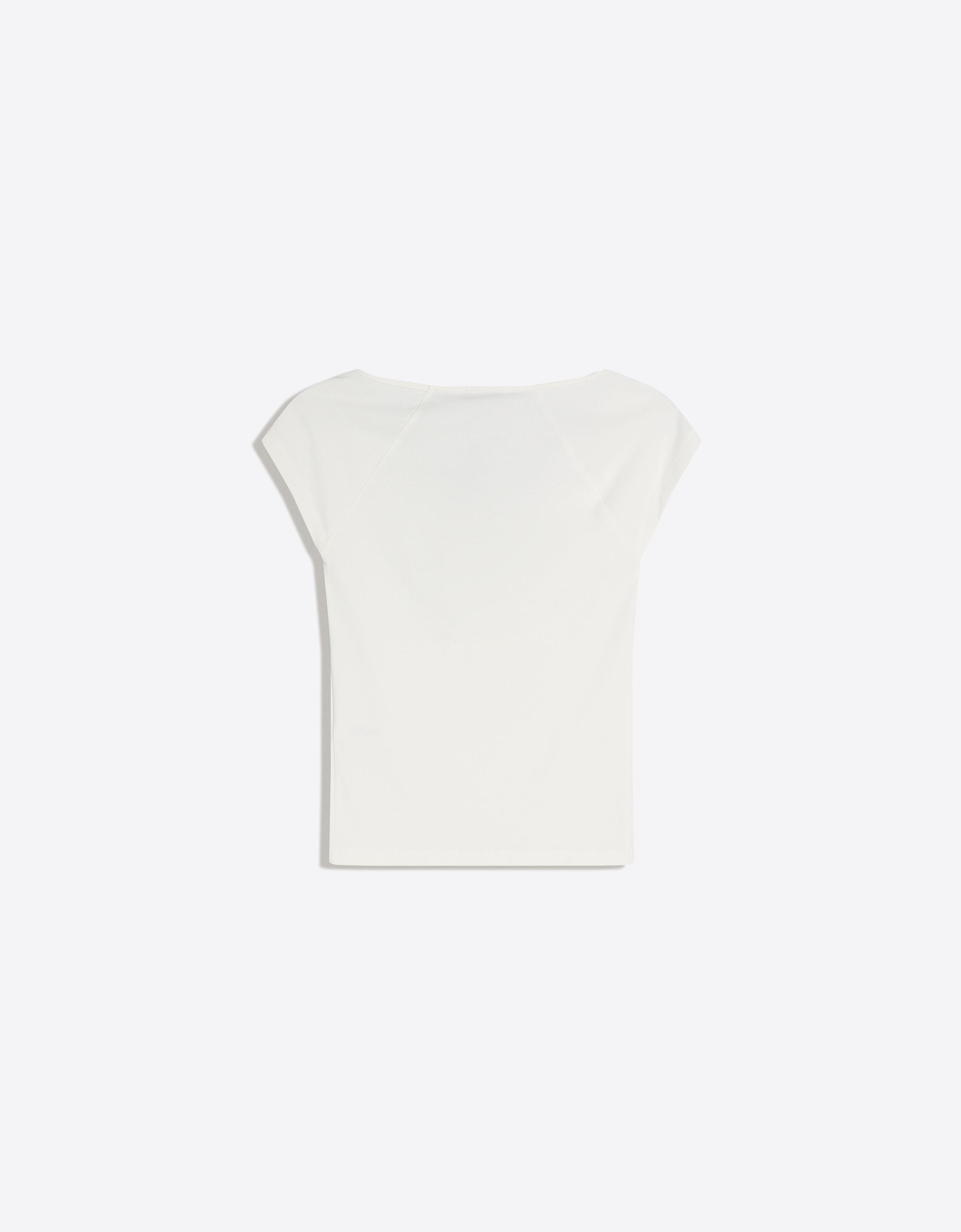 Short sleeve ruched T-shirt — Off white