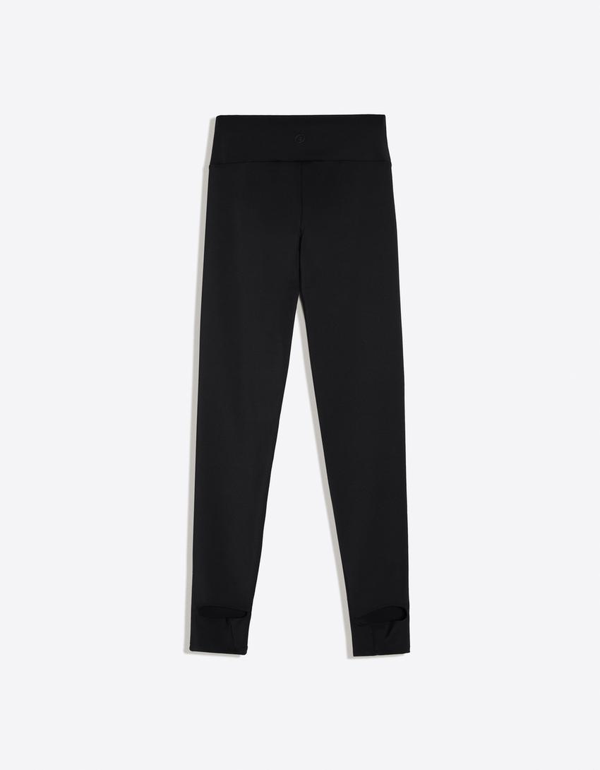 Technical fabric fuseaux trousers-Black