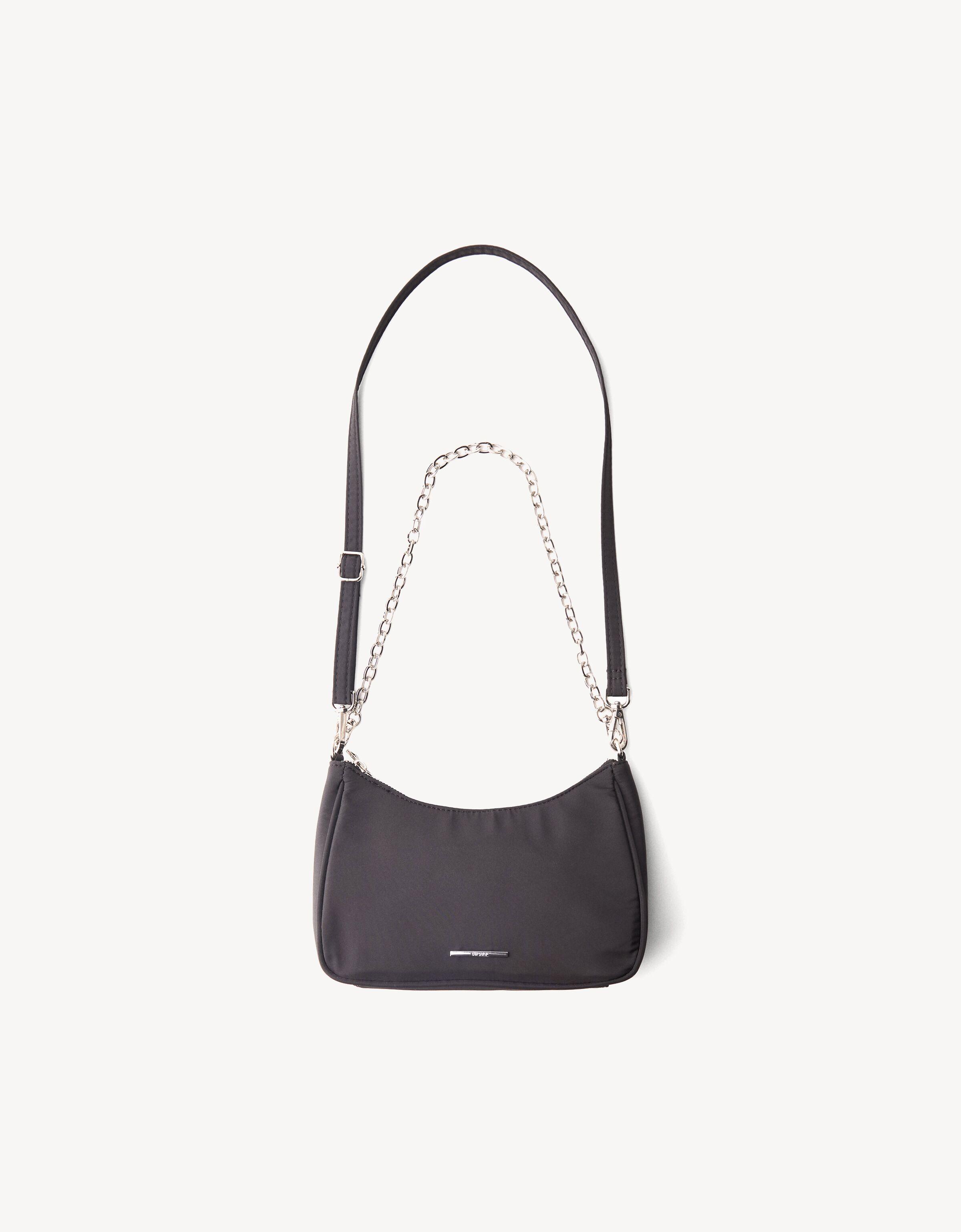 Satin chain bag — Black