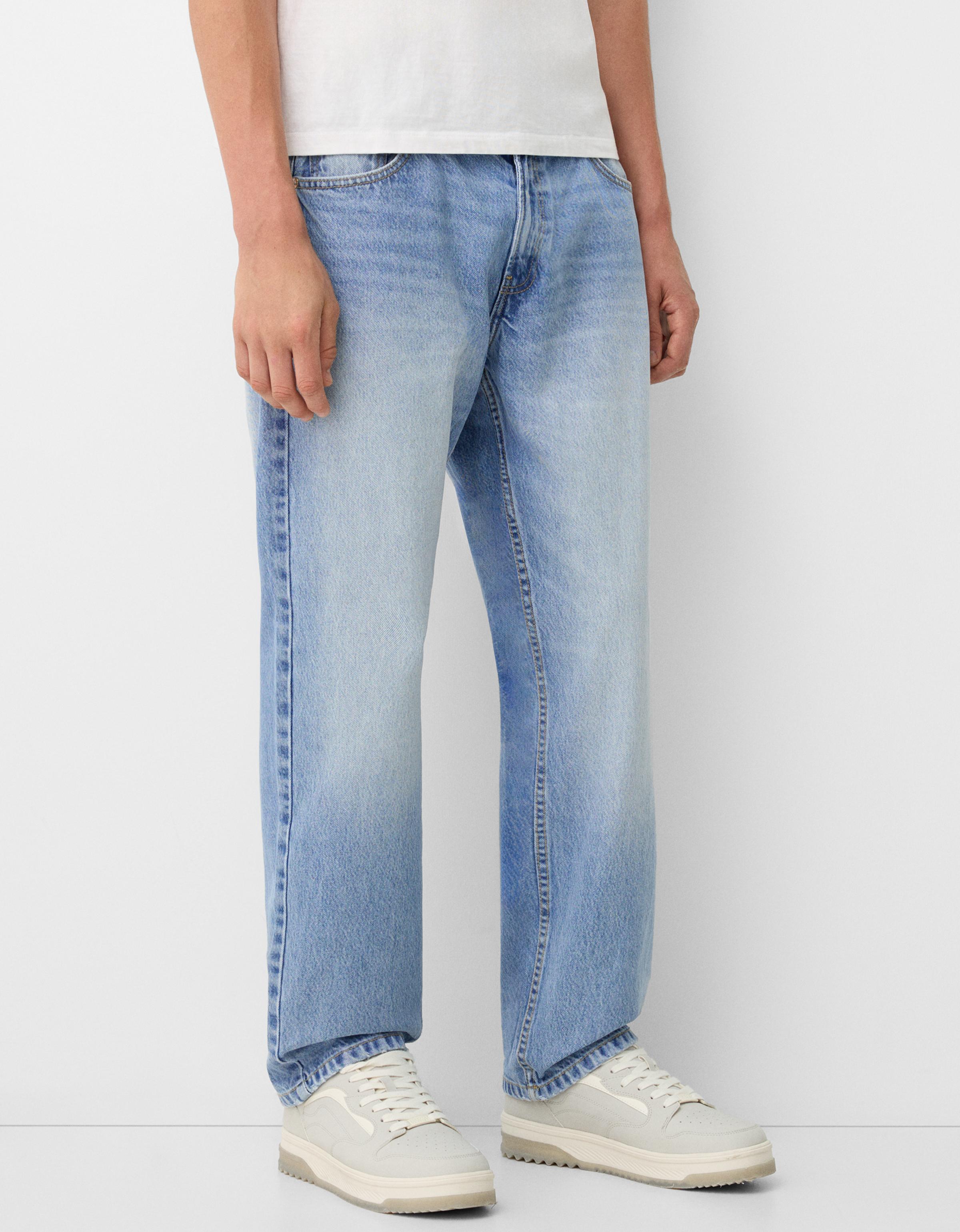 Bershka Jeans Im Slim-Fit Und Tapered-Fit Herren 42 Hellblau