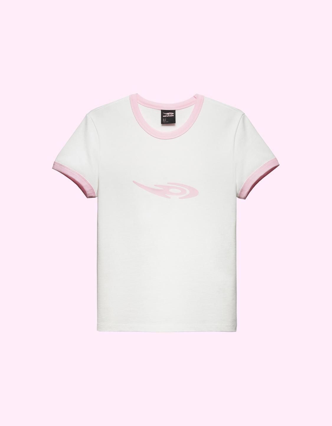 Short sleeve T-shirt with out of core logo