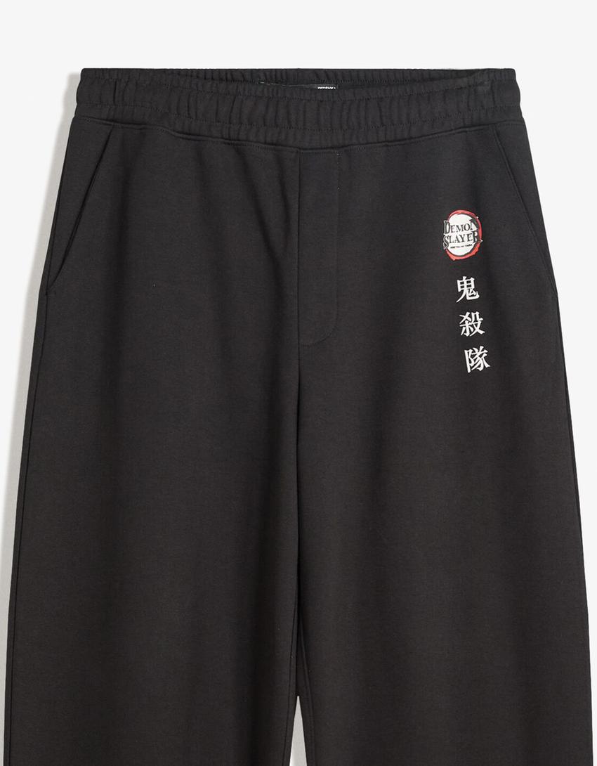 Demon Slayer skater trousers-Black-2
