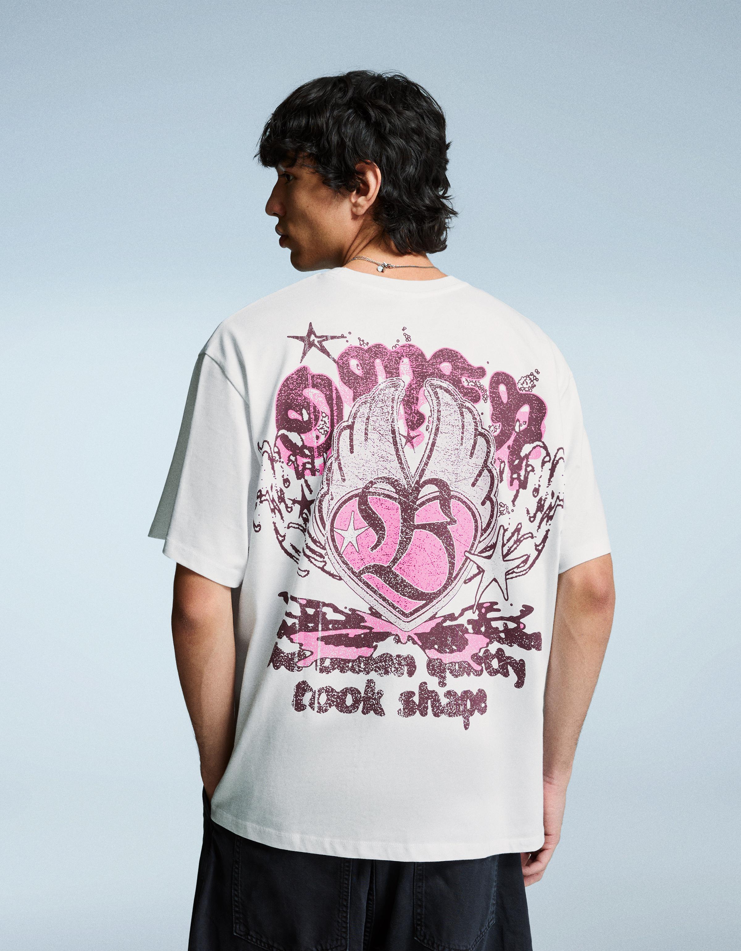 Short sleeve T-shirt with print - T-shirts - Men | Bershka