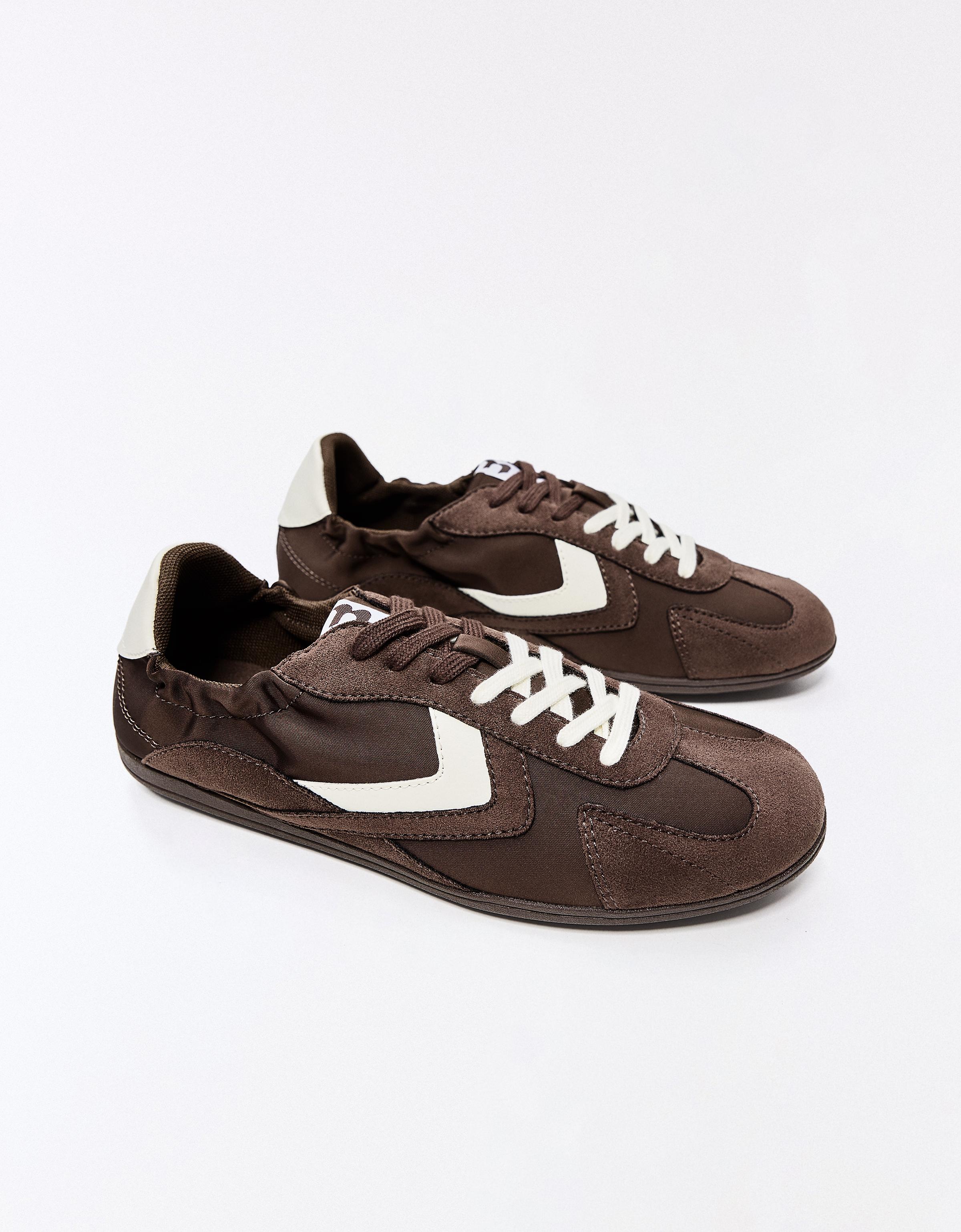 RETRO SLIM SOLE TRAINERS — Brown