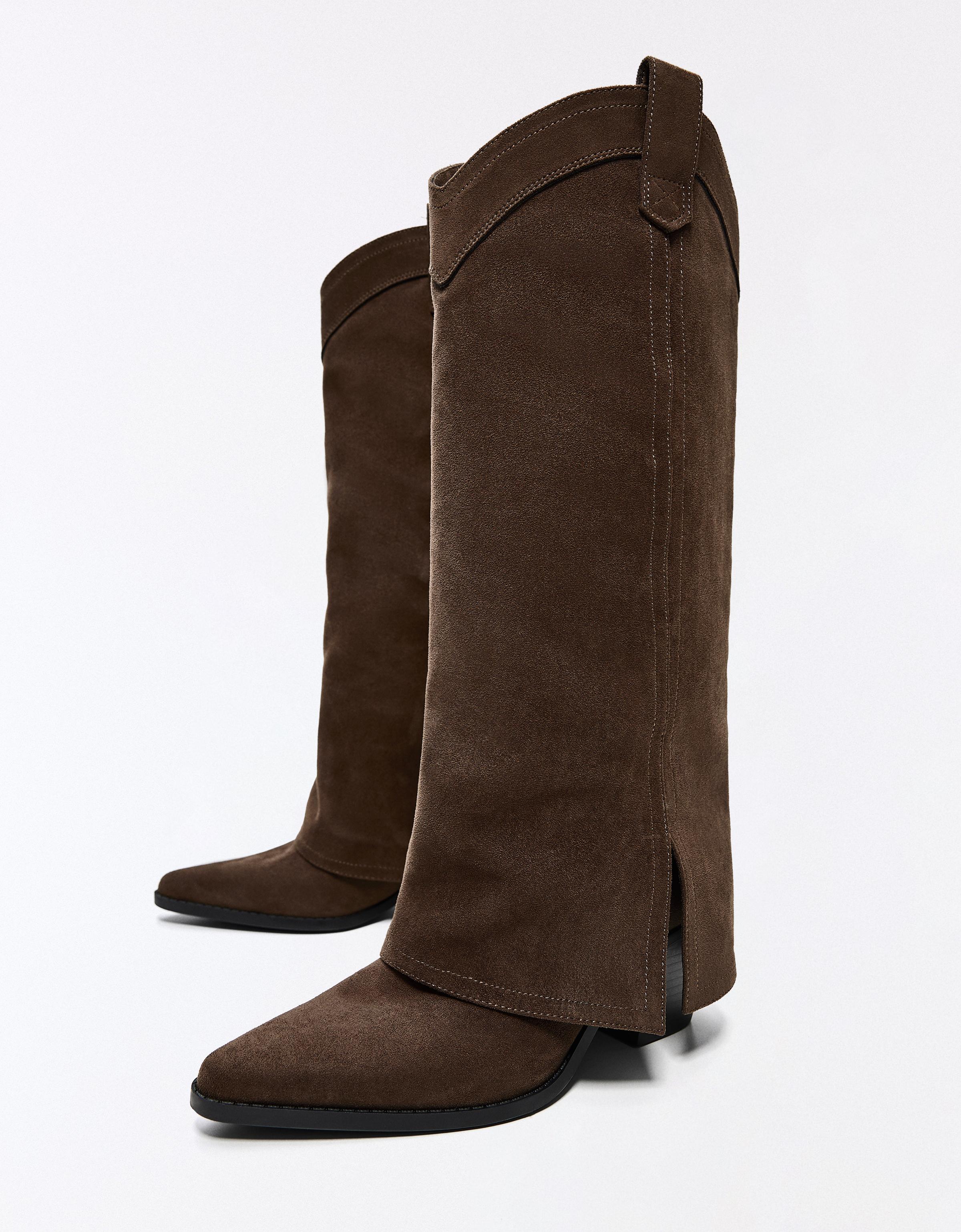 Cowboy heeled boots — Brown