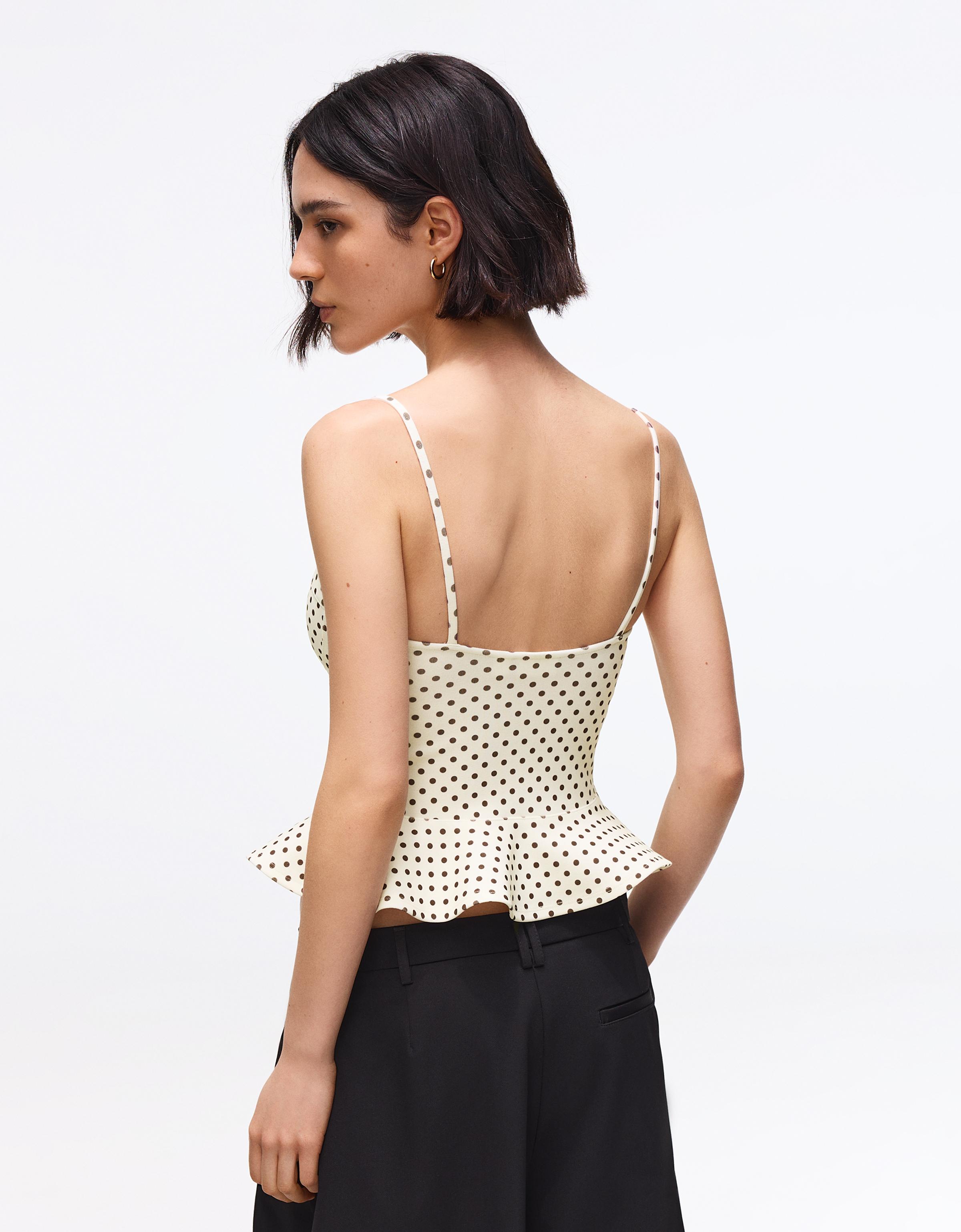 Peplum corset top — Cream