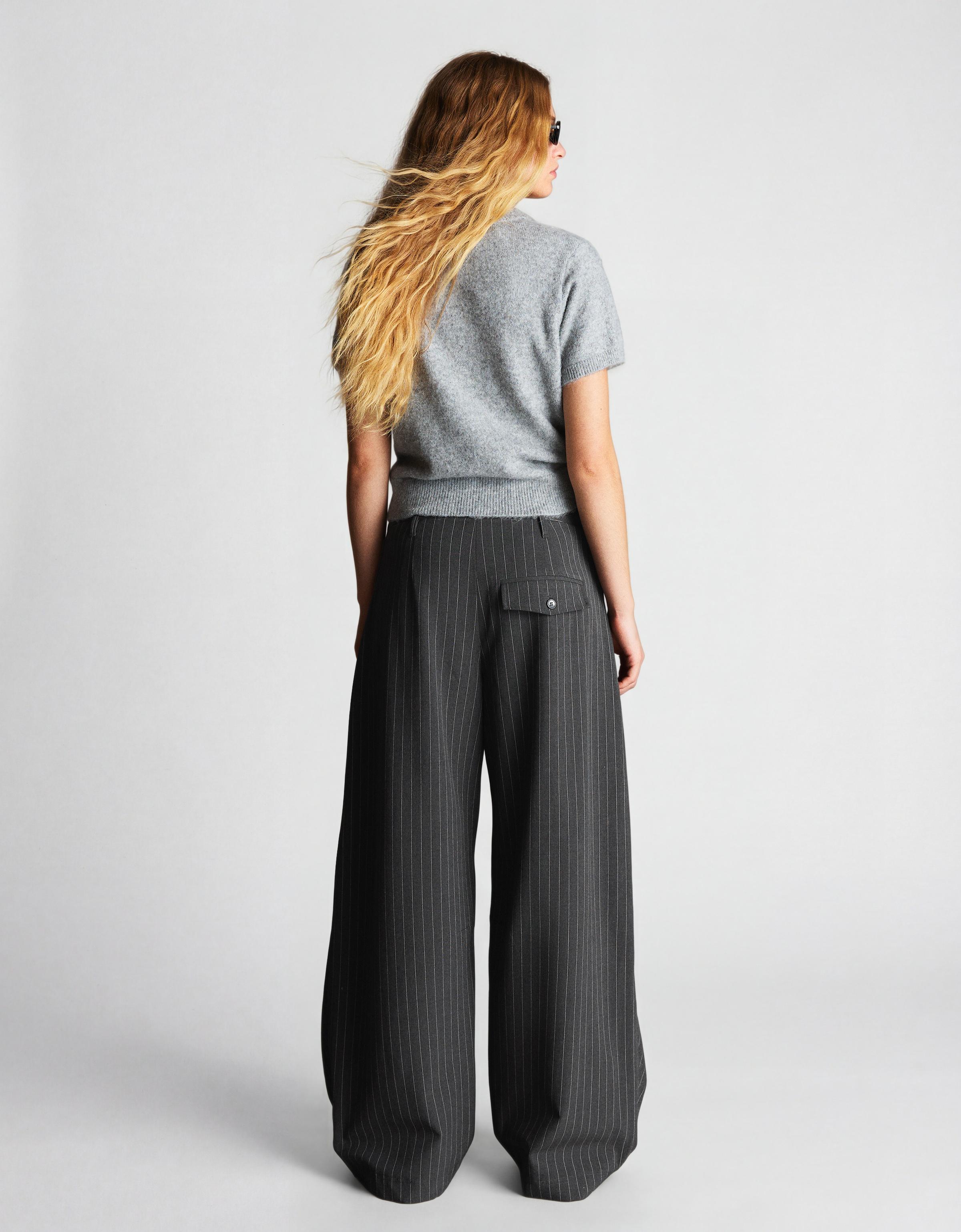 Çift düğmeli, pilili pantolon - Görsel 49