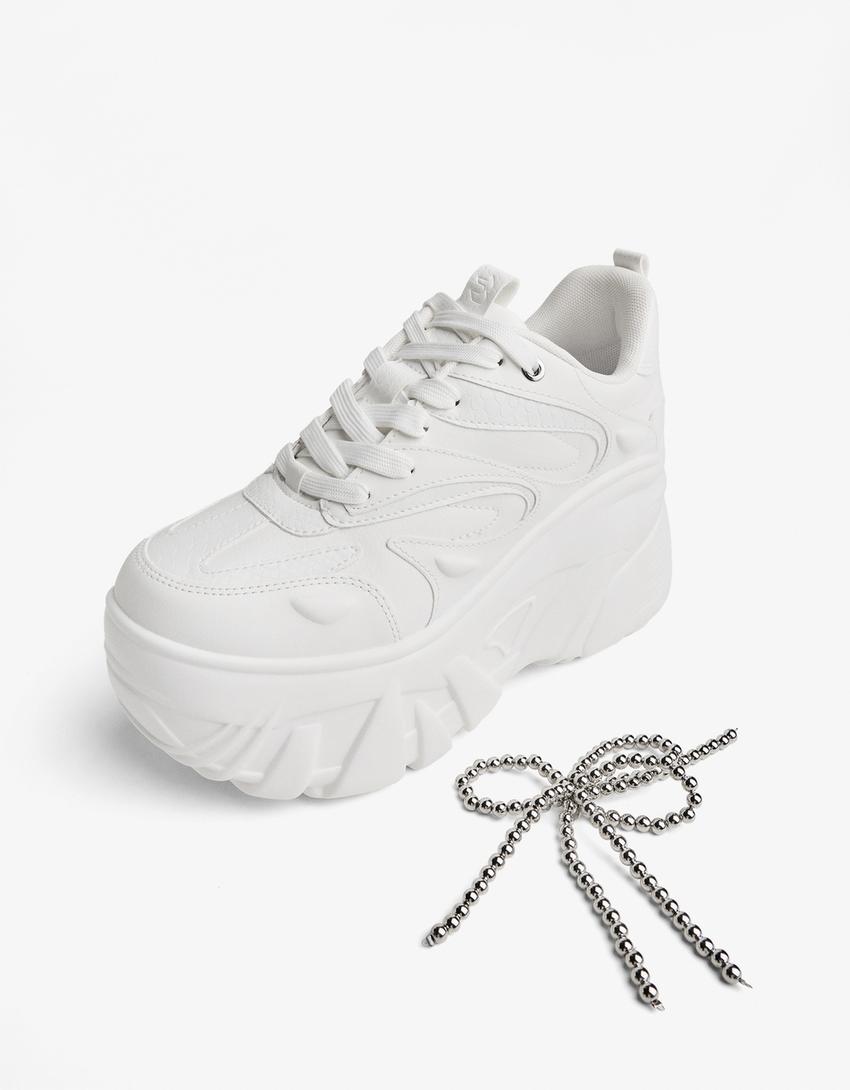Zapatillas plataforma XL-Blanco