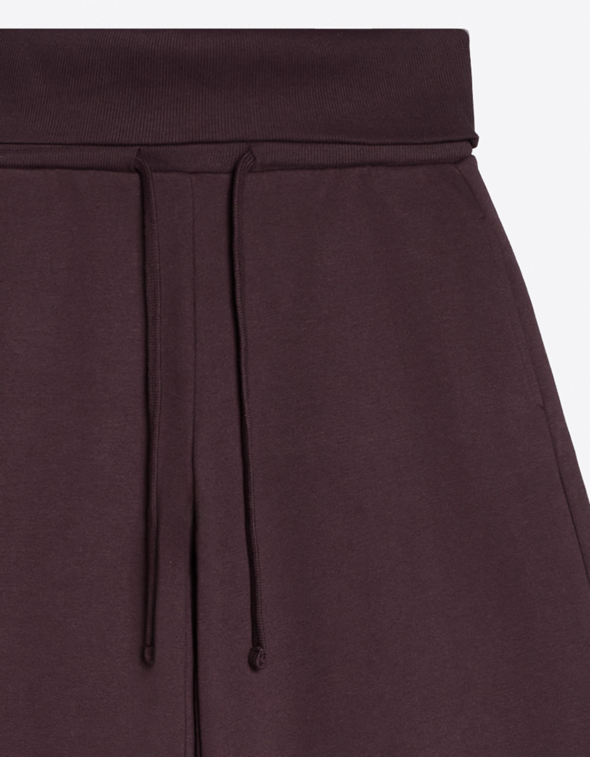 Barrel-leg jersey trousers with fold-over waist — Violet