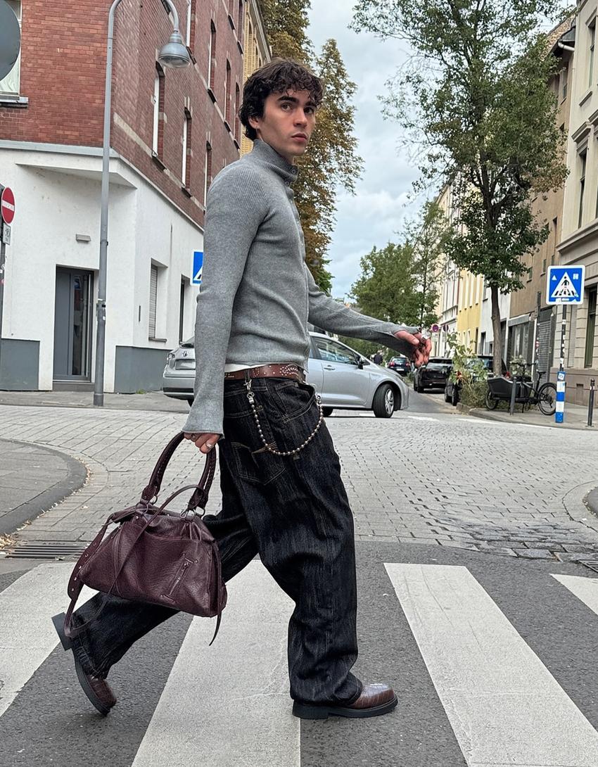 Super baggy fit jean-Siyah