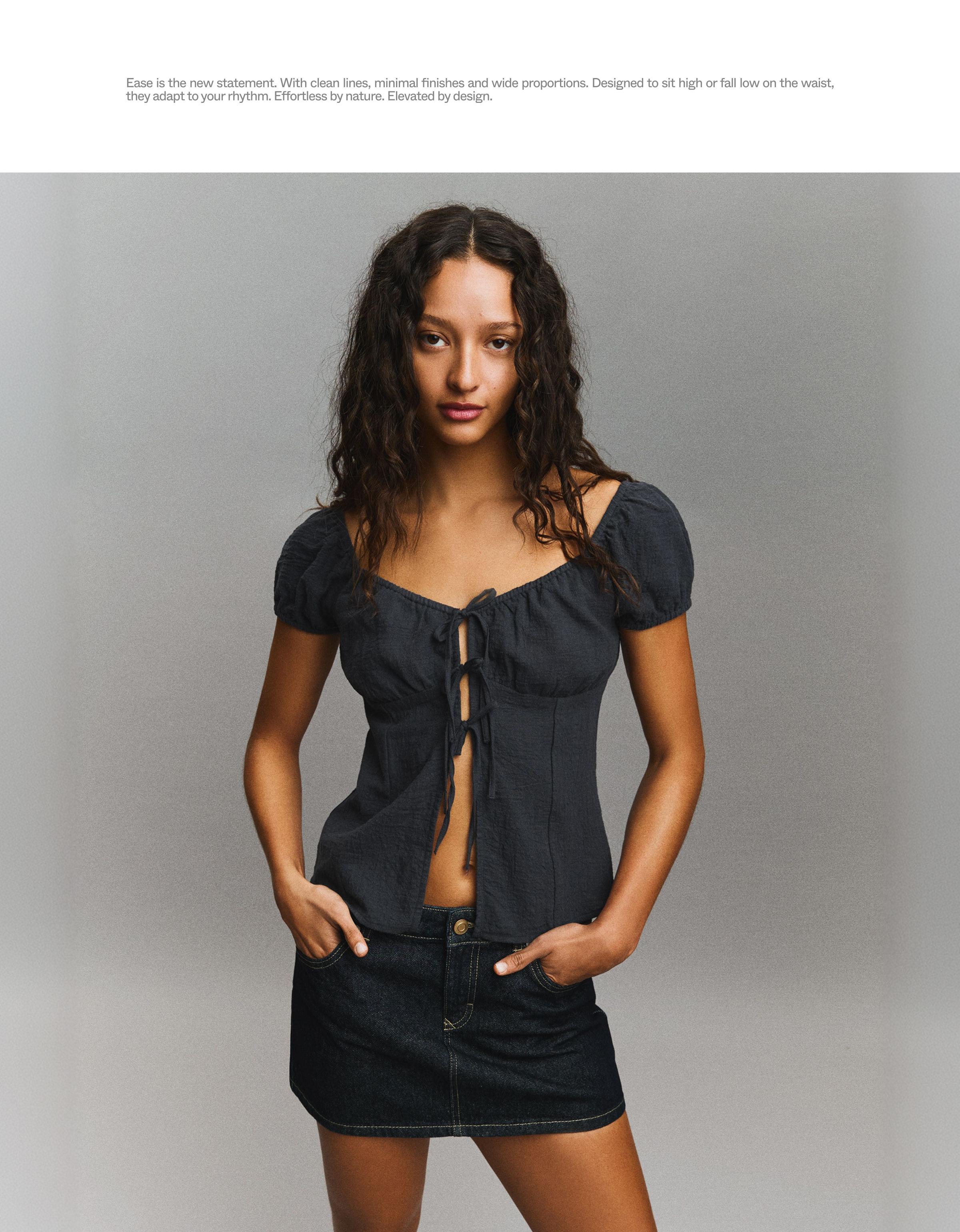 Fiyonklu rustik bluz - Görsel 18