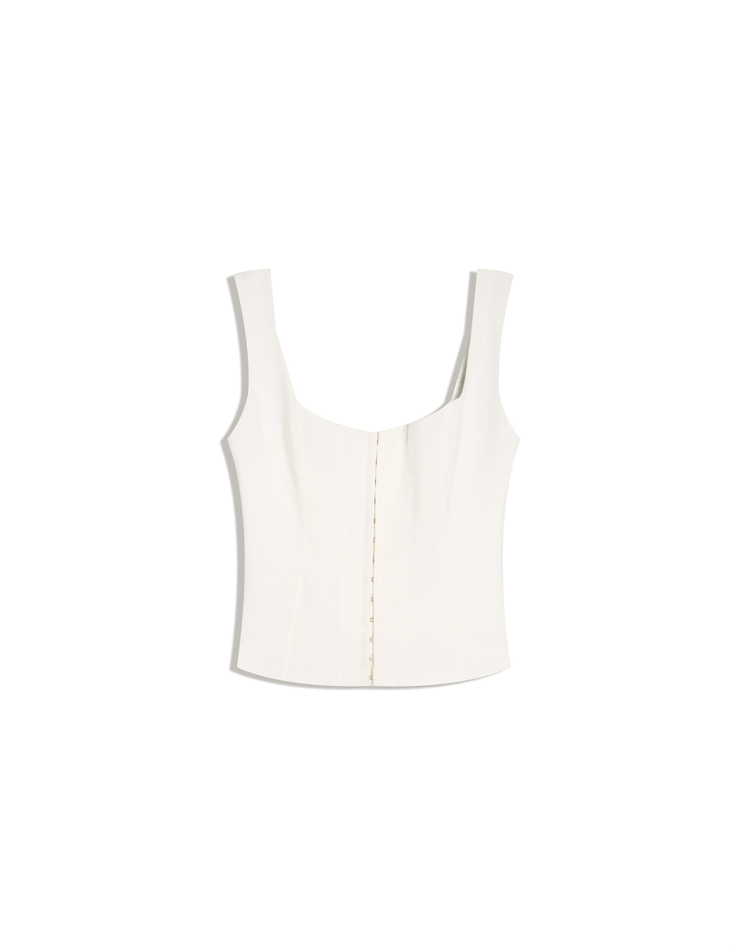 Bengaline corset top — White