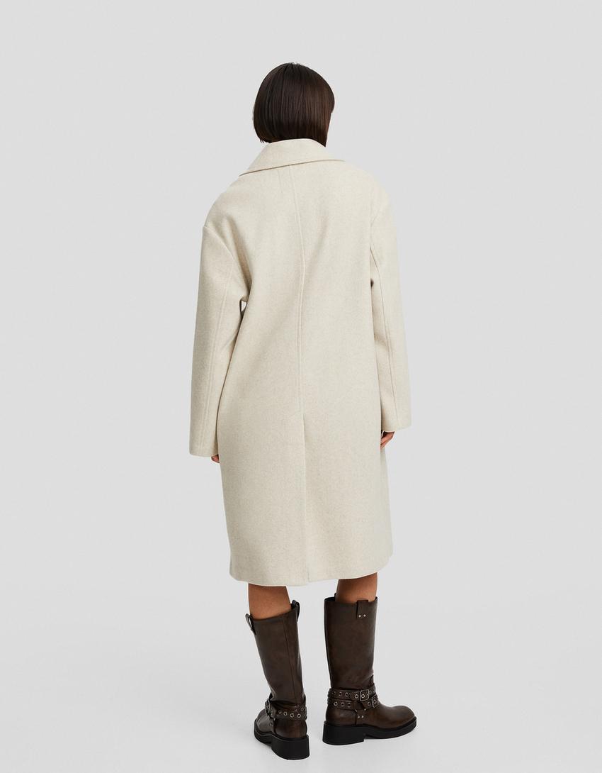 Manteau long soft-Sable-2