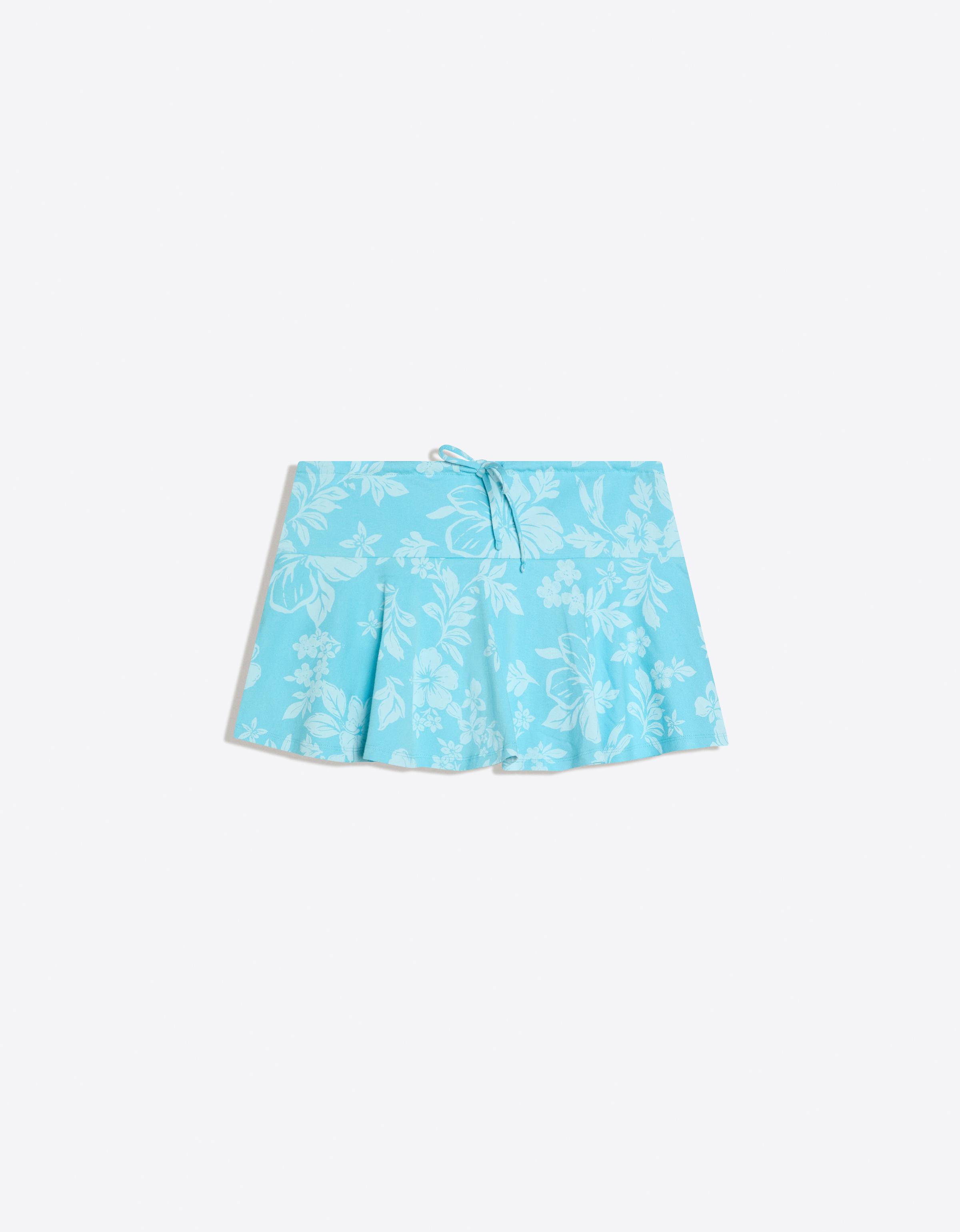 Mini skort with tie waist