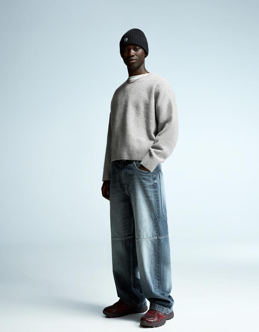 Bershka Crop Jumper With Zip Cropped Zip Jumper On Sale