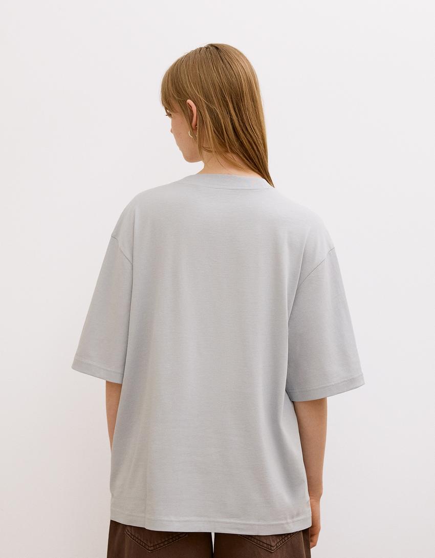 Short sleeve Shark Tale T-shirt-Light blue-2