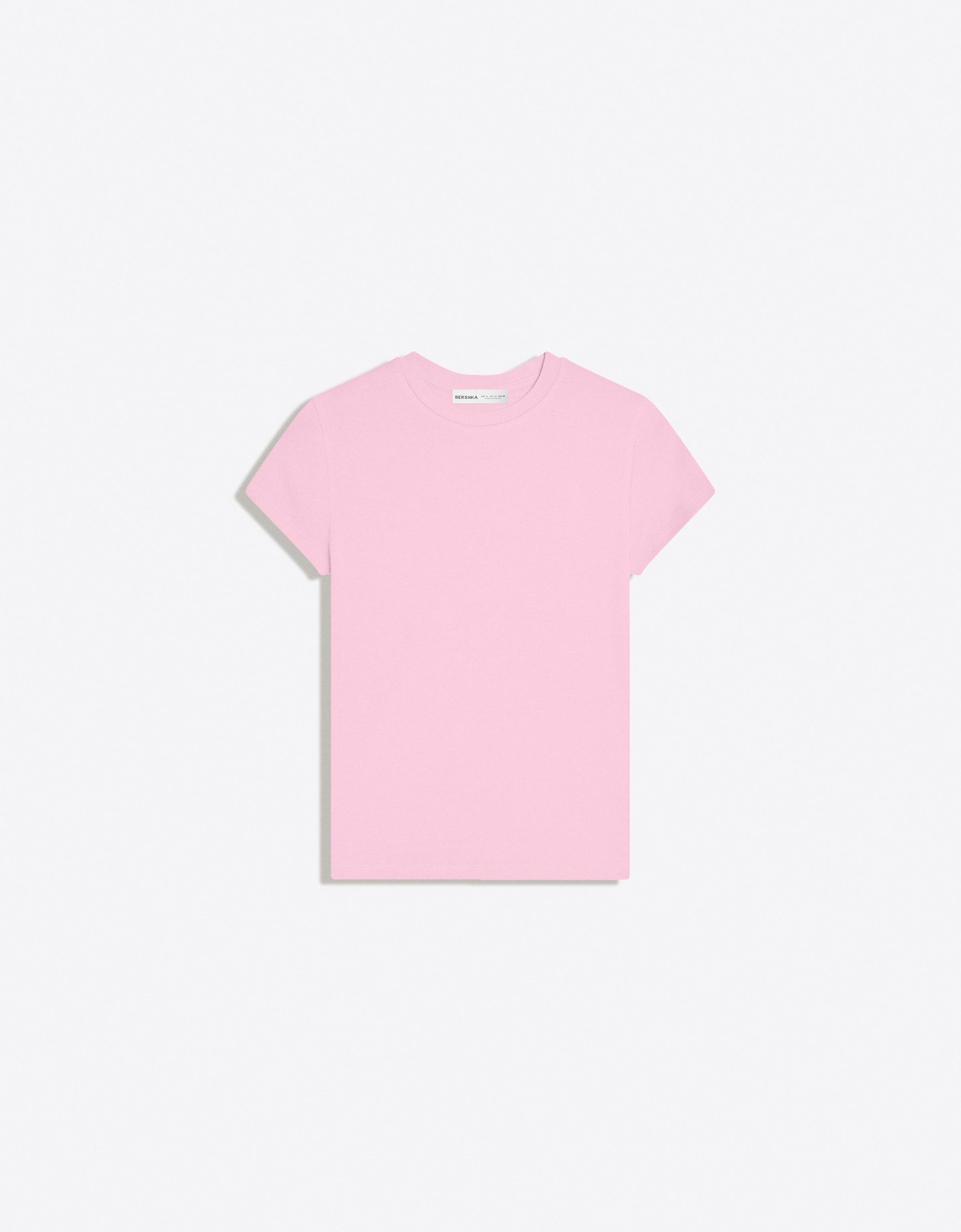 Short sleeve round neck T-shirt — Pink