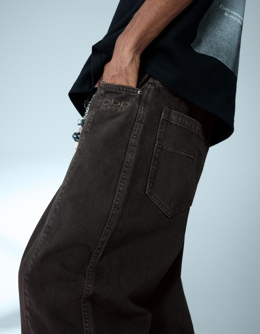 Super baggy trousers-Black