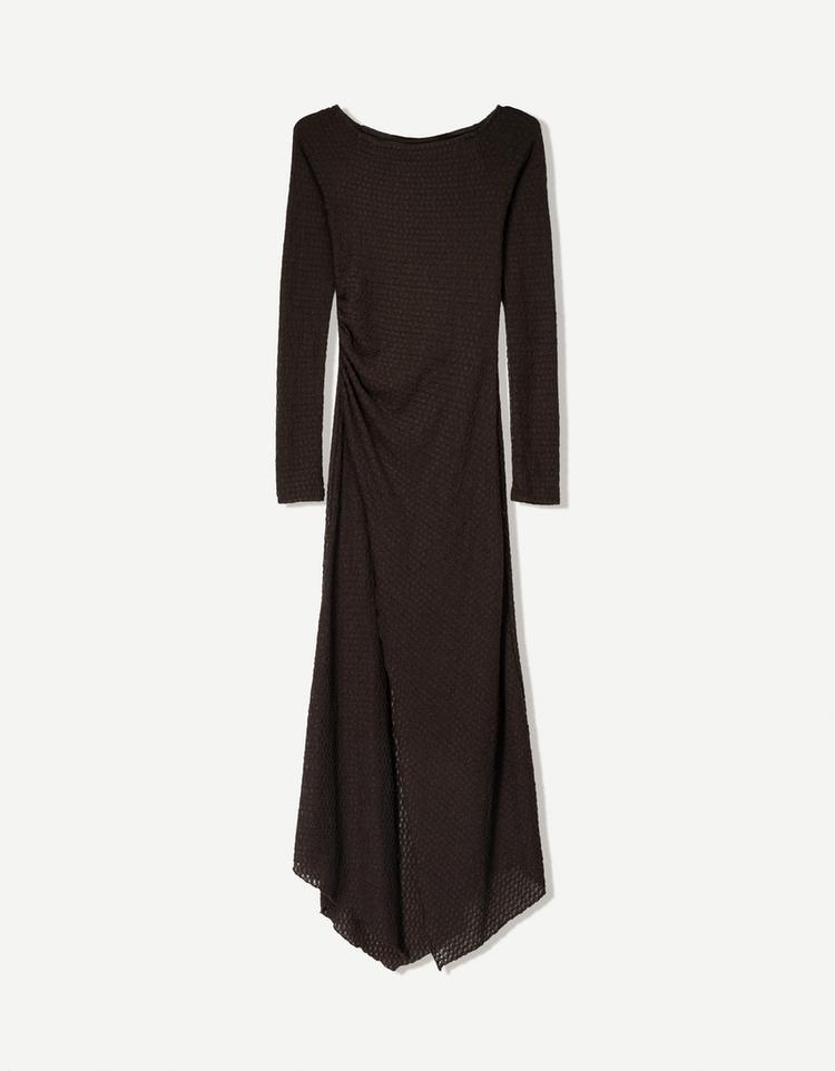 Gathered rustic maxi dress
