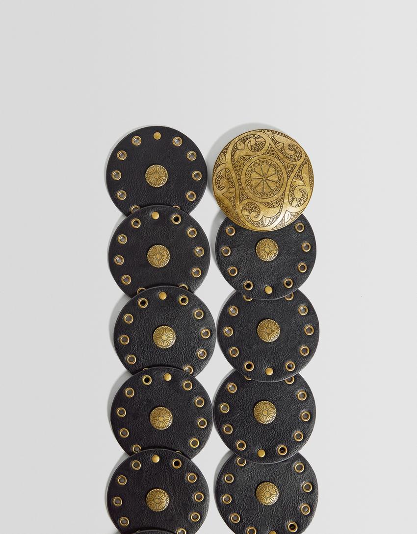 Cinto círculos-Marrom-4