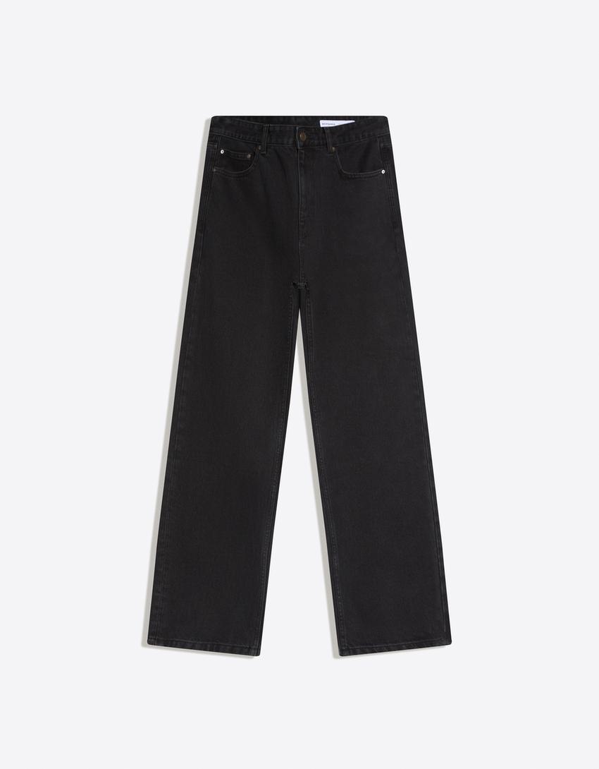 Jeans straight-Negro
