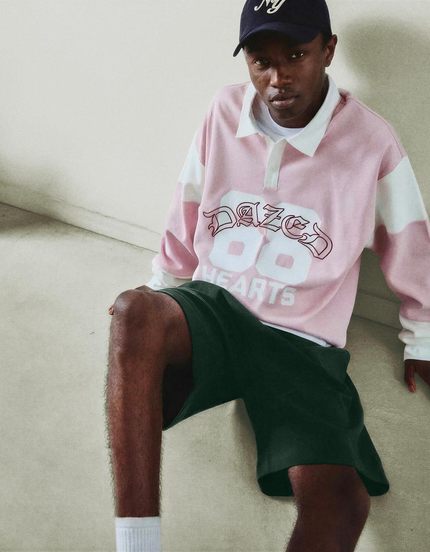 Twill Bermuda shorts-Green