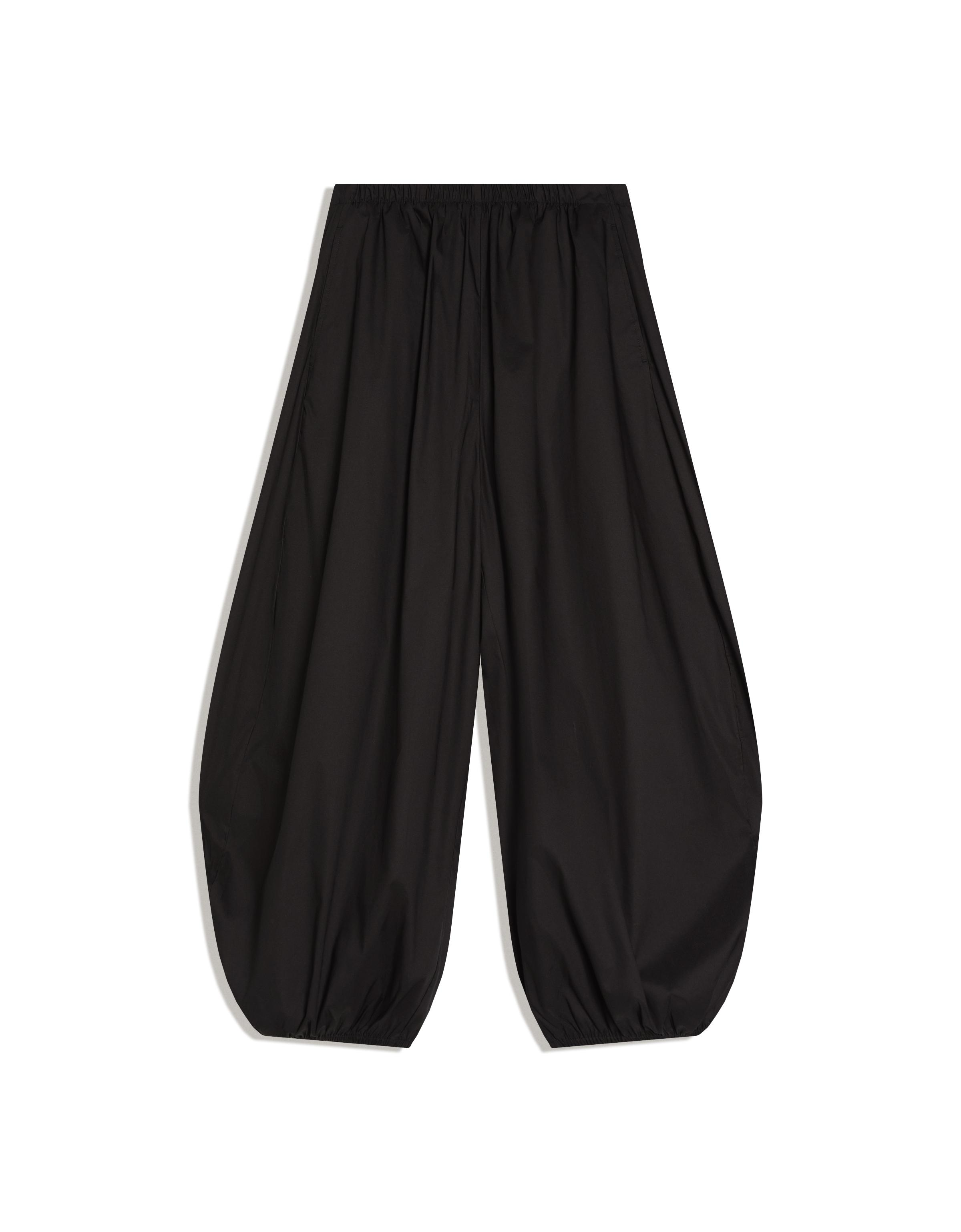 Poplin bloomer trousers — Black