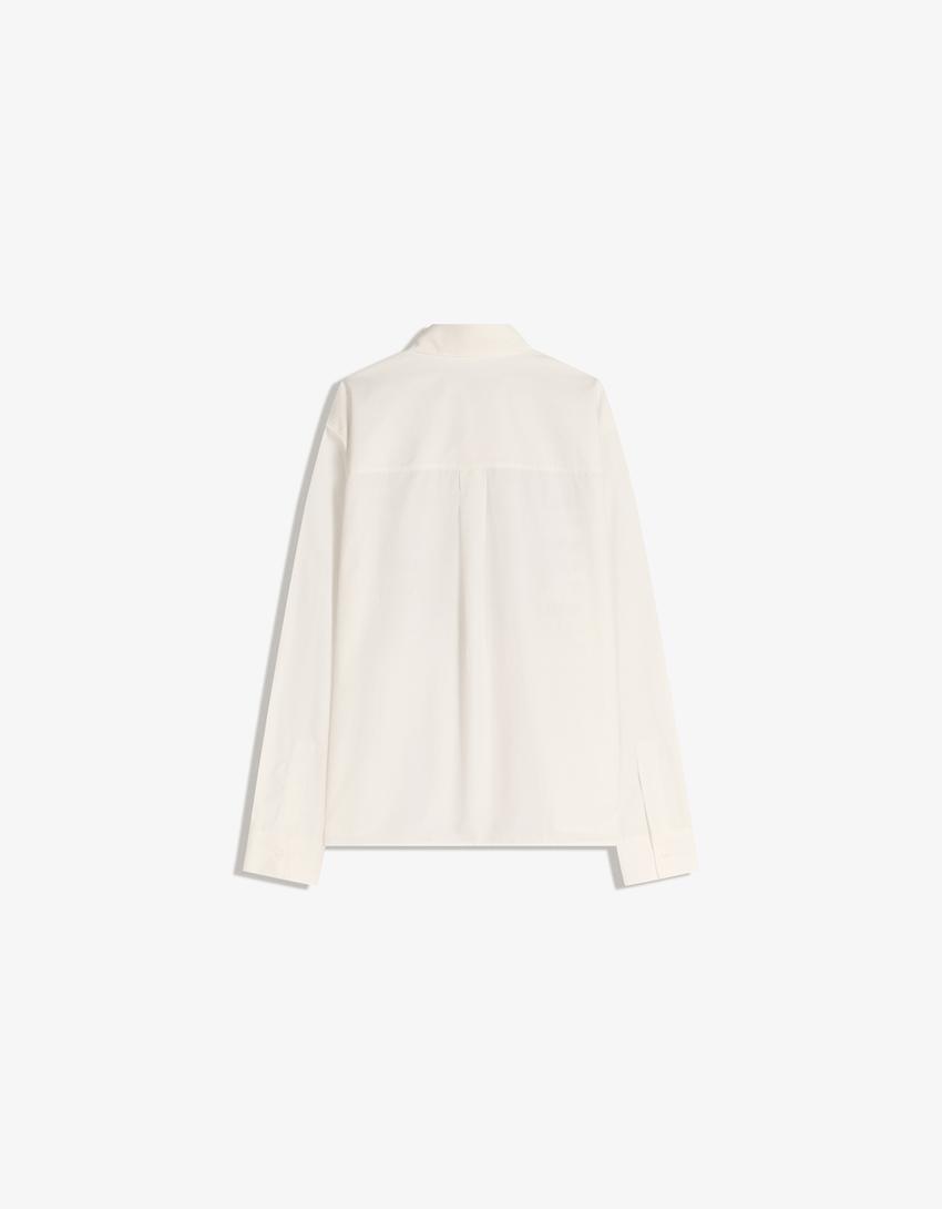Boxy-fit print shirt-White