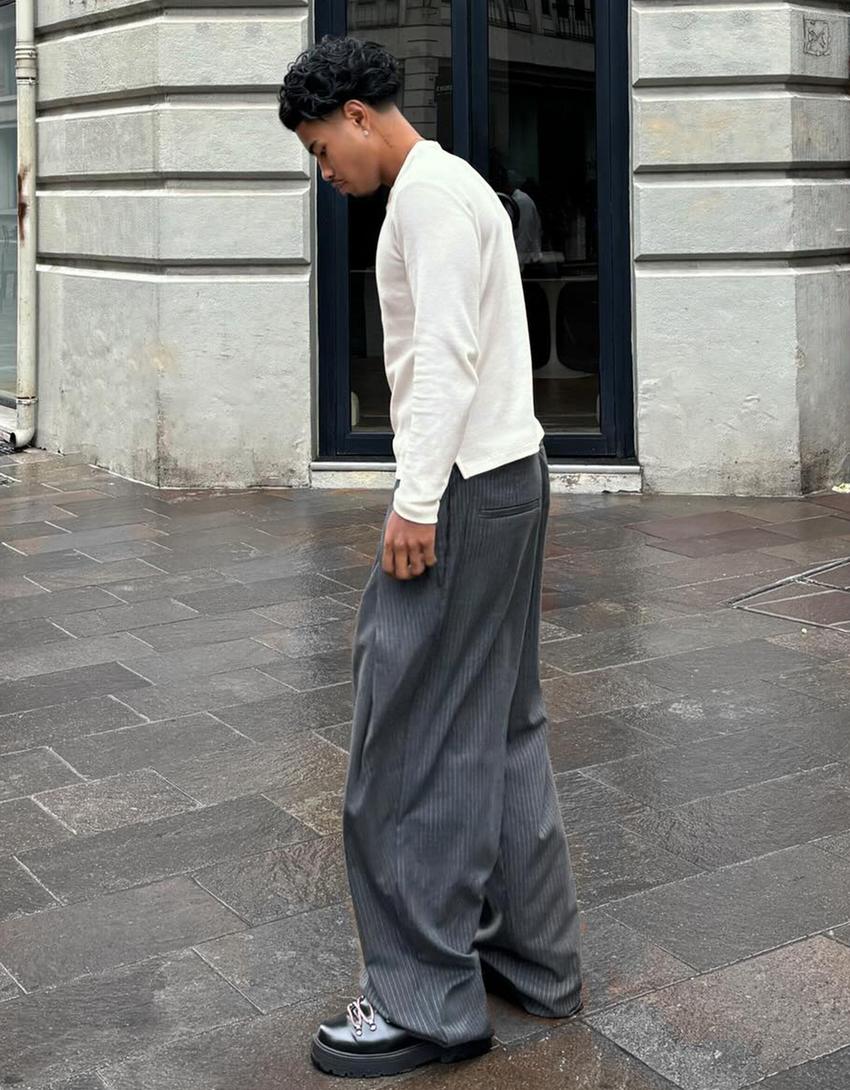 Peenetriibulised ülilaiad püksid-Hall