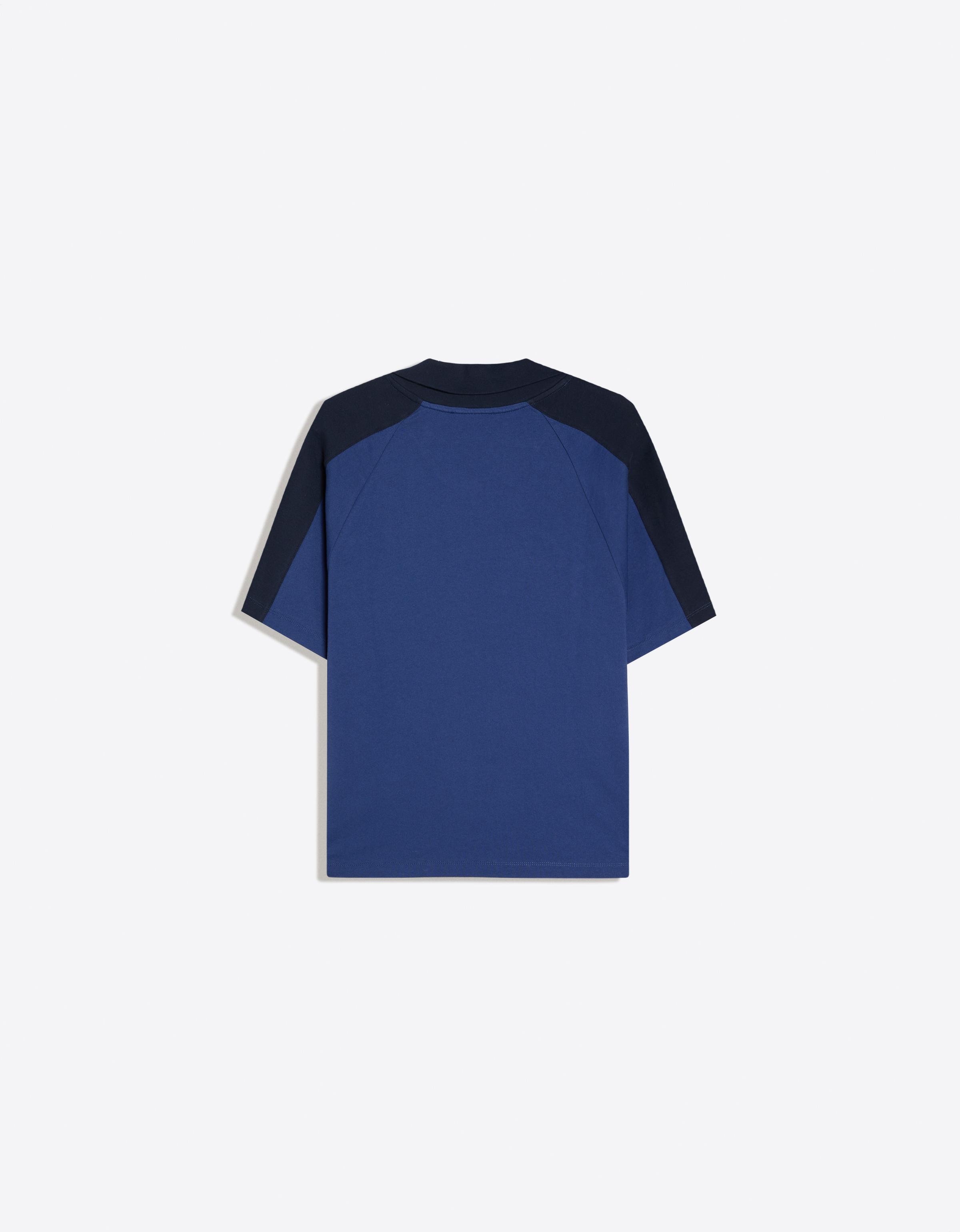 Retro print polo shirt — Navy