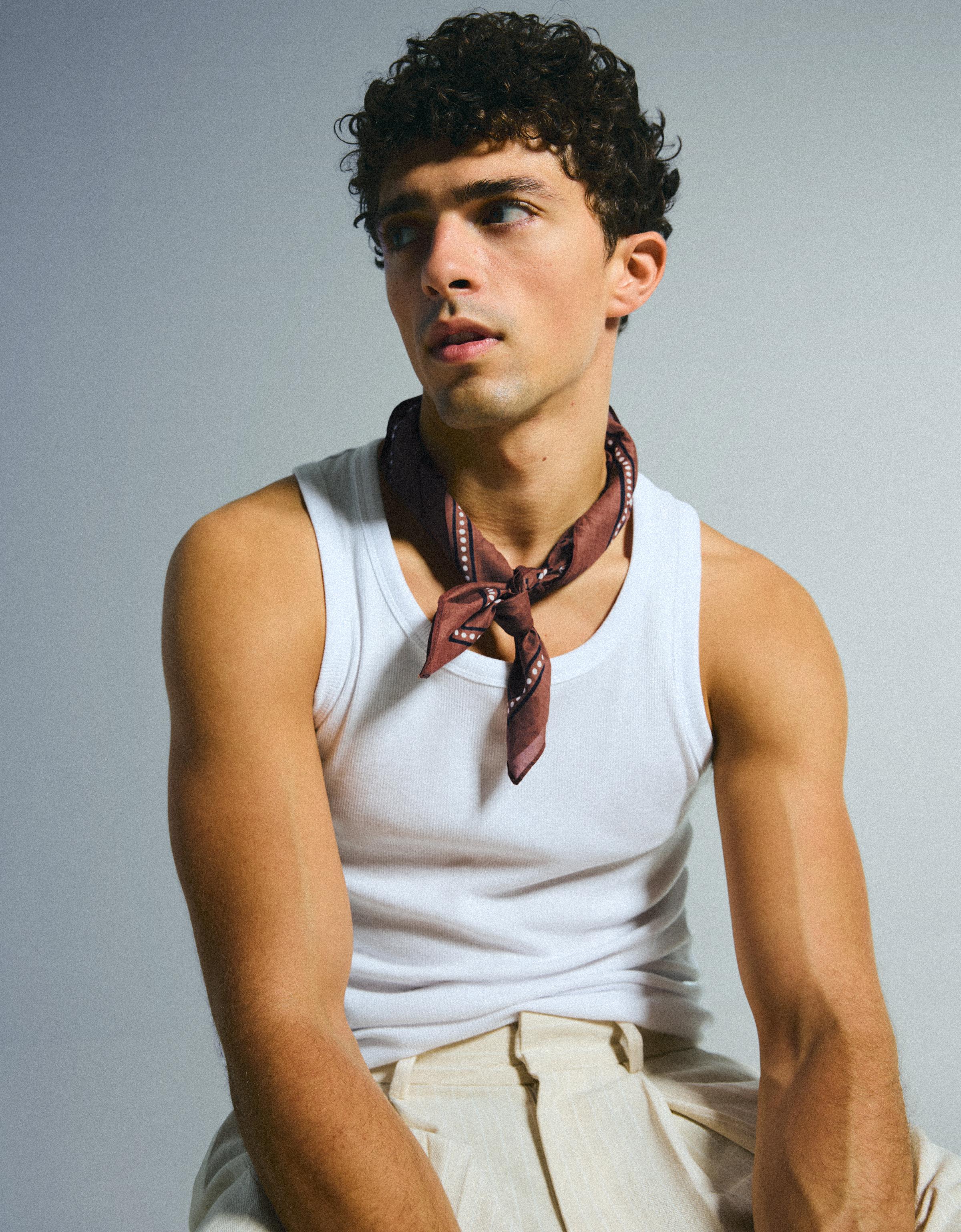 Classic printed bandana — Brown