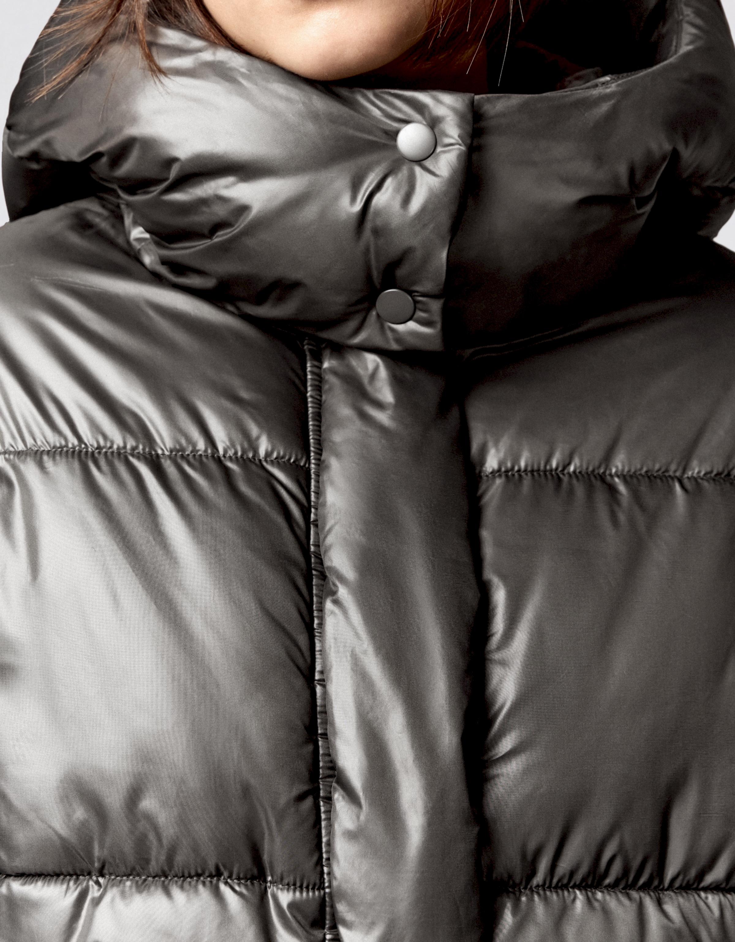 Oversize hooded puffer jacket — Sand