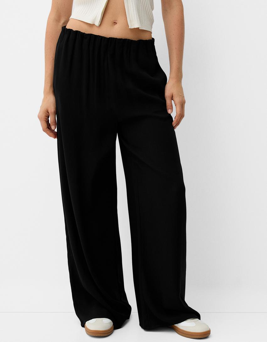 Pantalon large-Noir-1