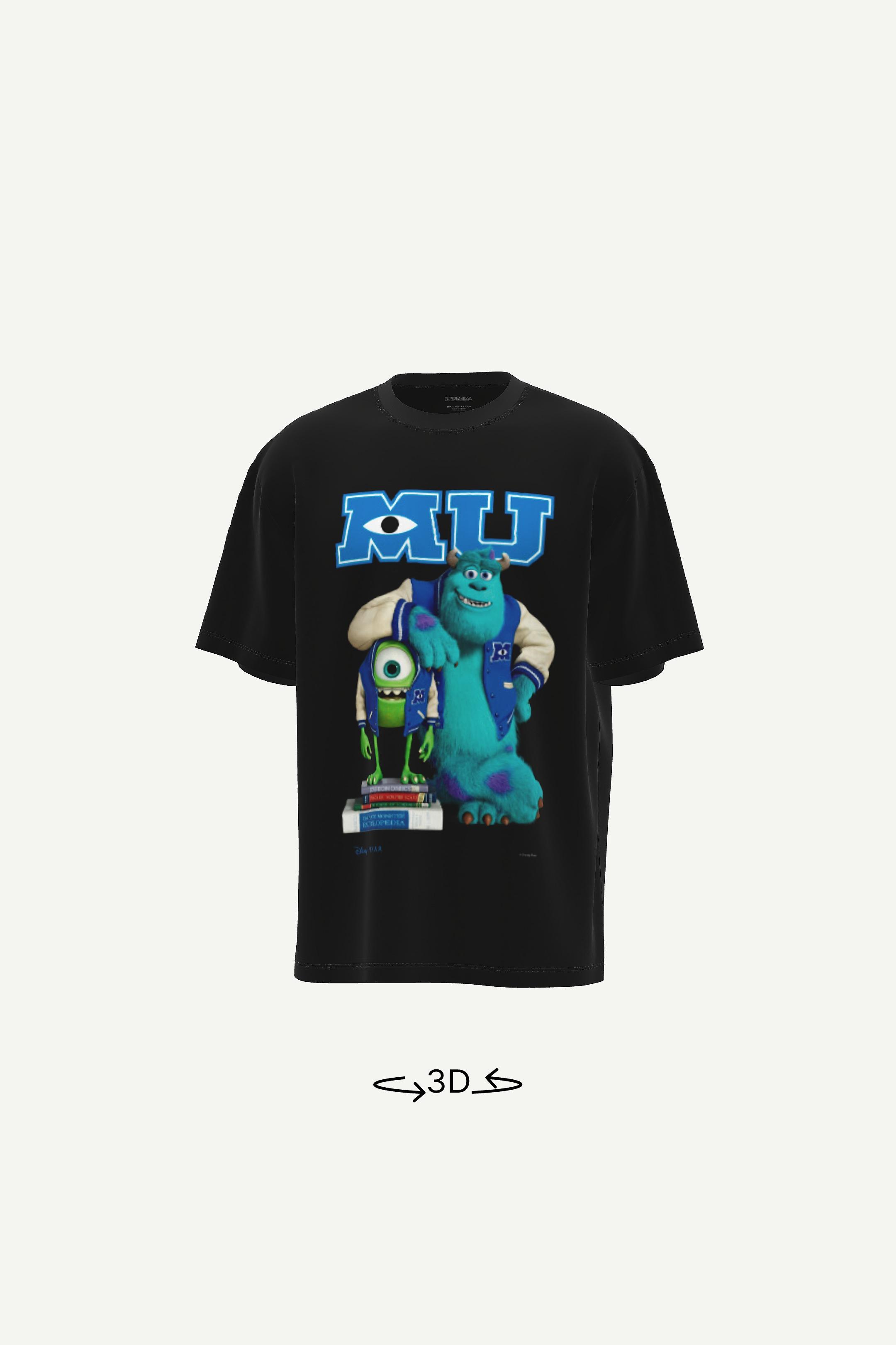 Majica kratkih rukava Monsters, Inc.-Crna-0