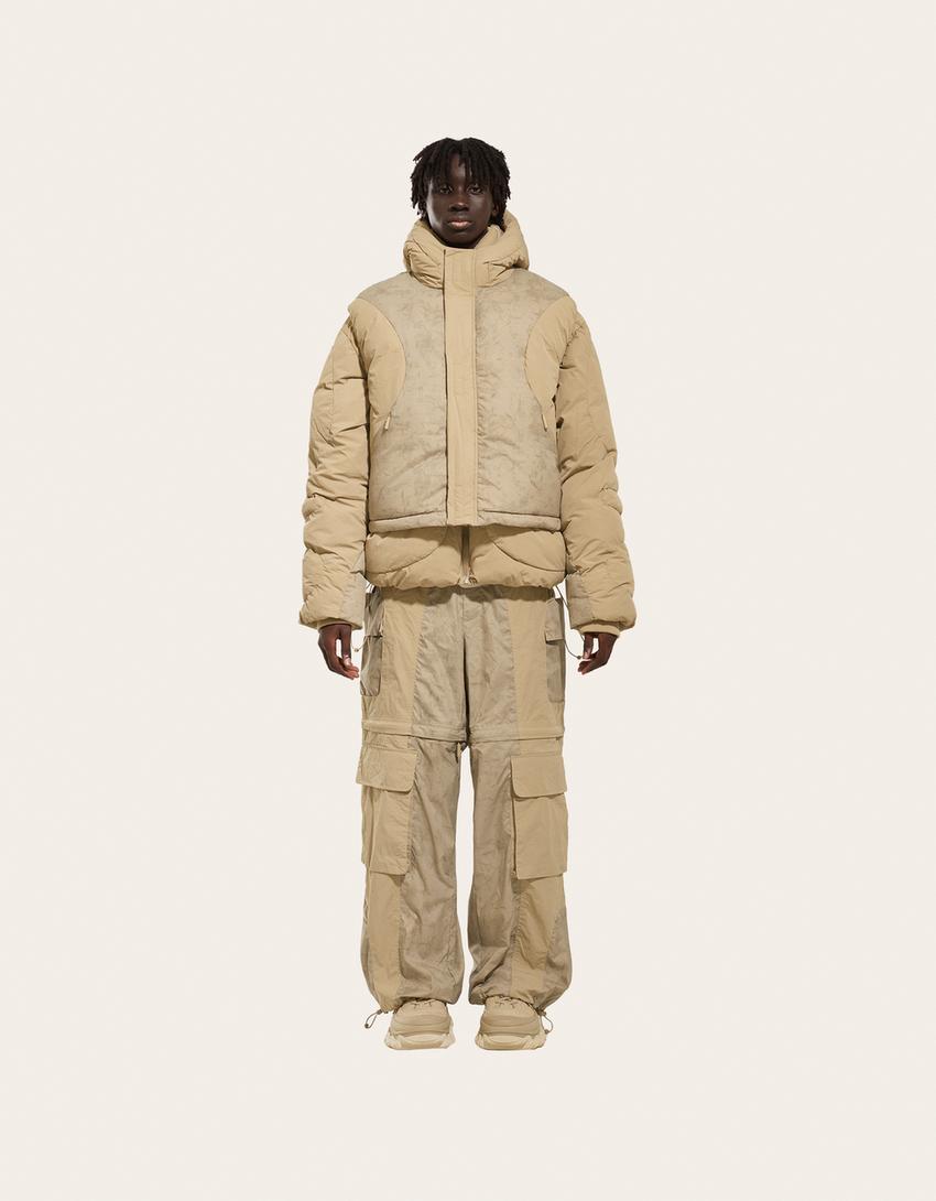 Sapatilhas RAL7000STUDIO x Bershka detalhe cordões-Areia-1