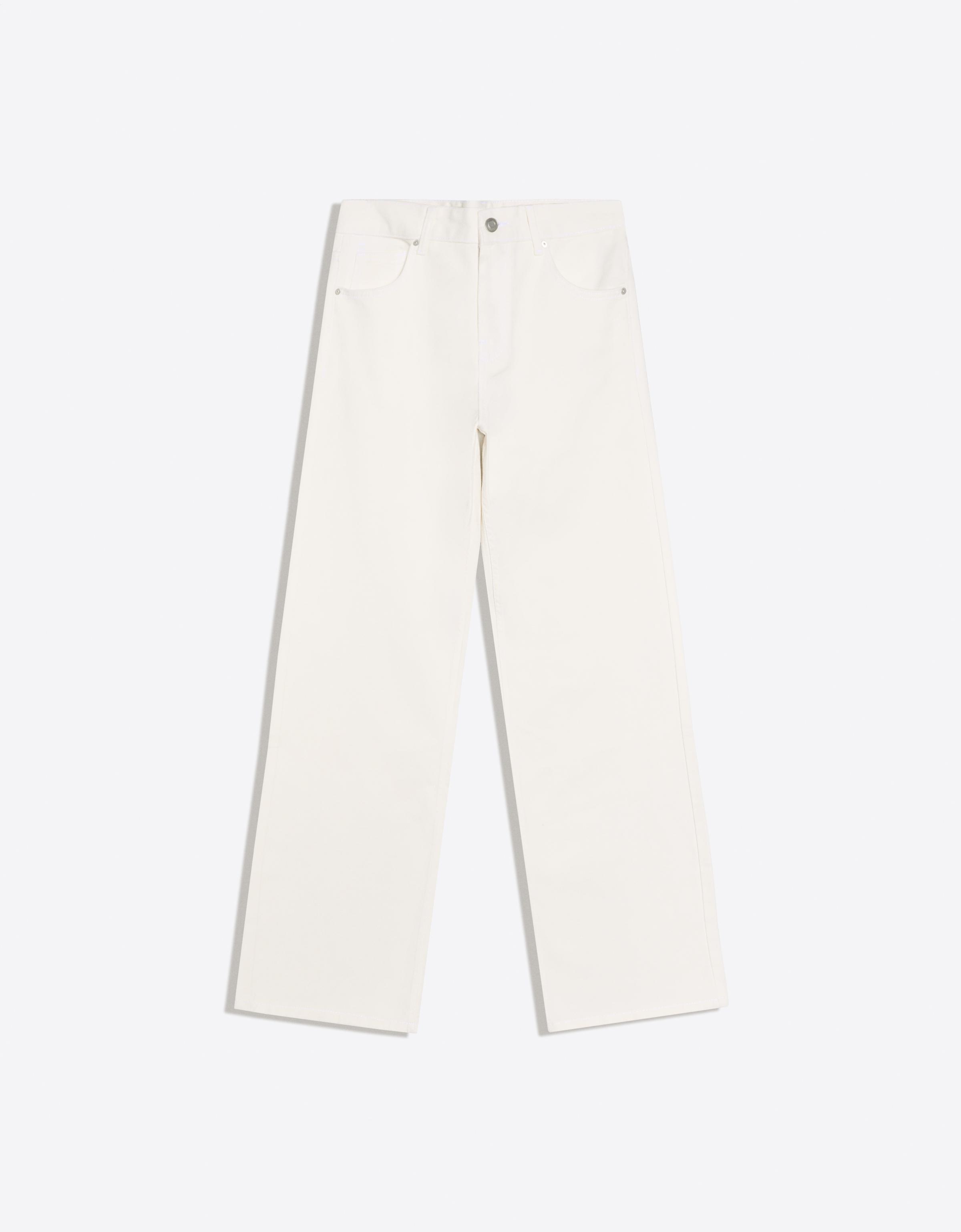 Low-rise straight jeans — White