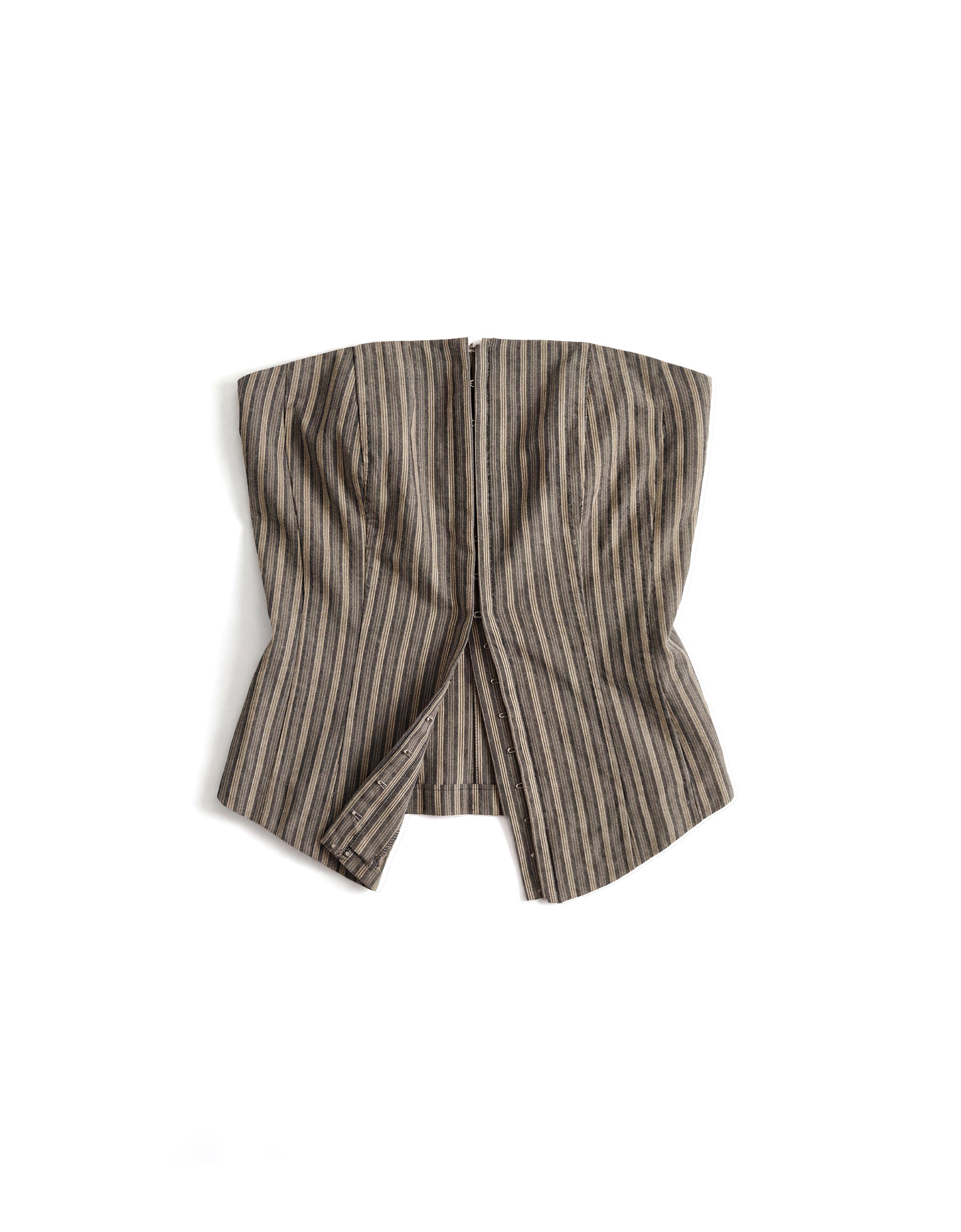 Corset bandeau top — Grey