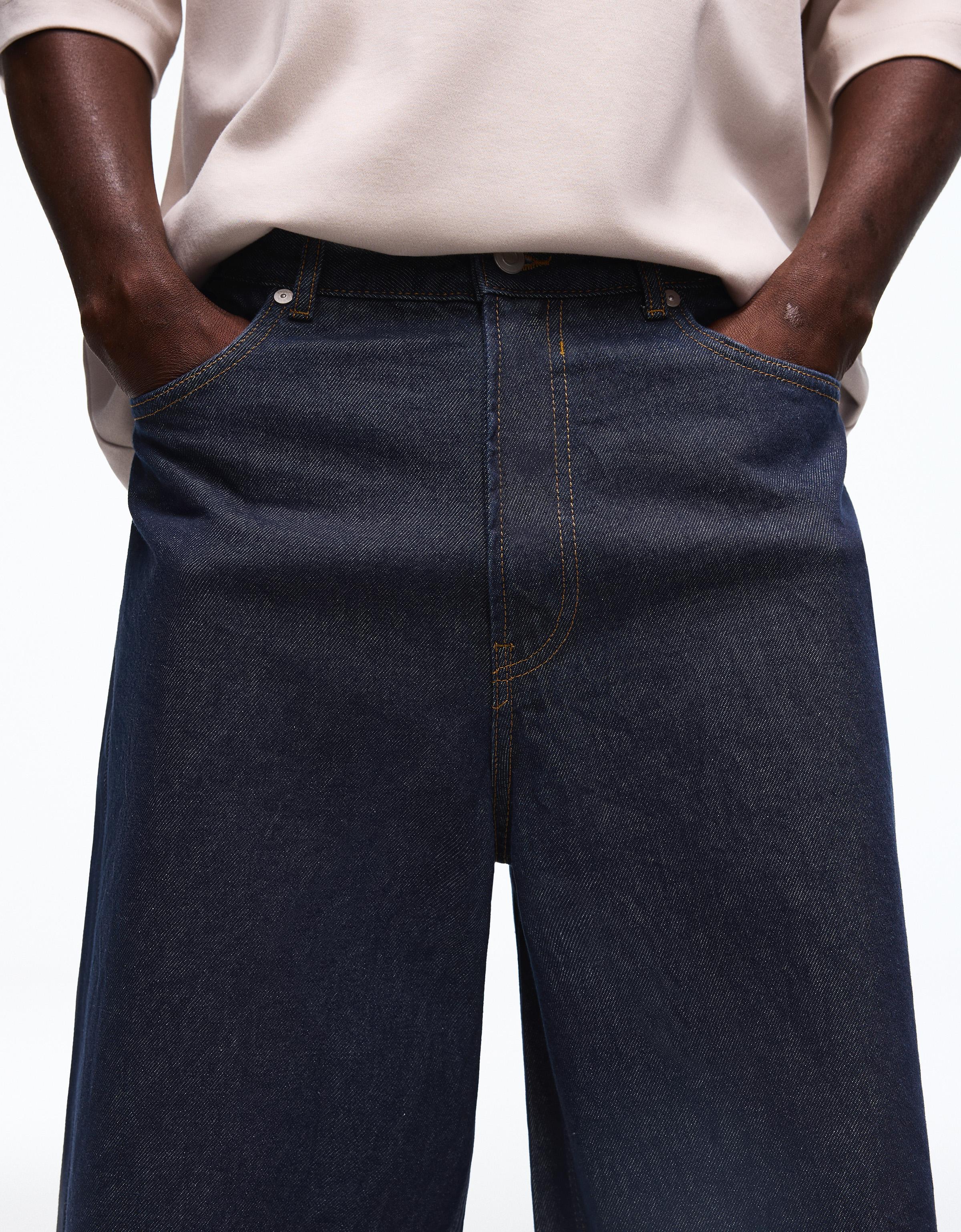 Baggy fit denim bermuda - Görsel 76