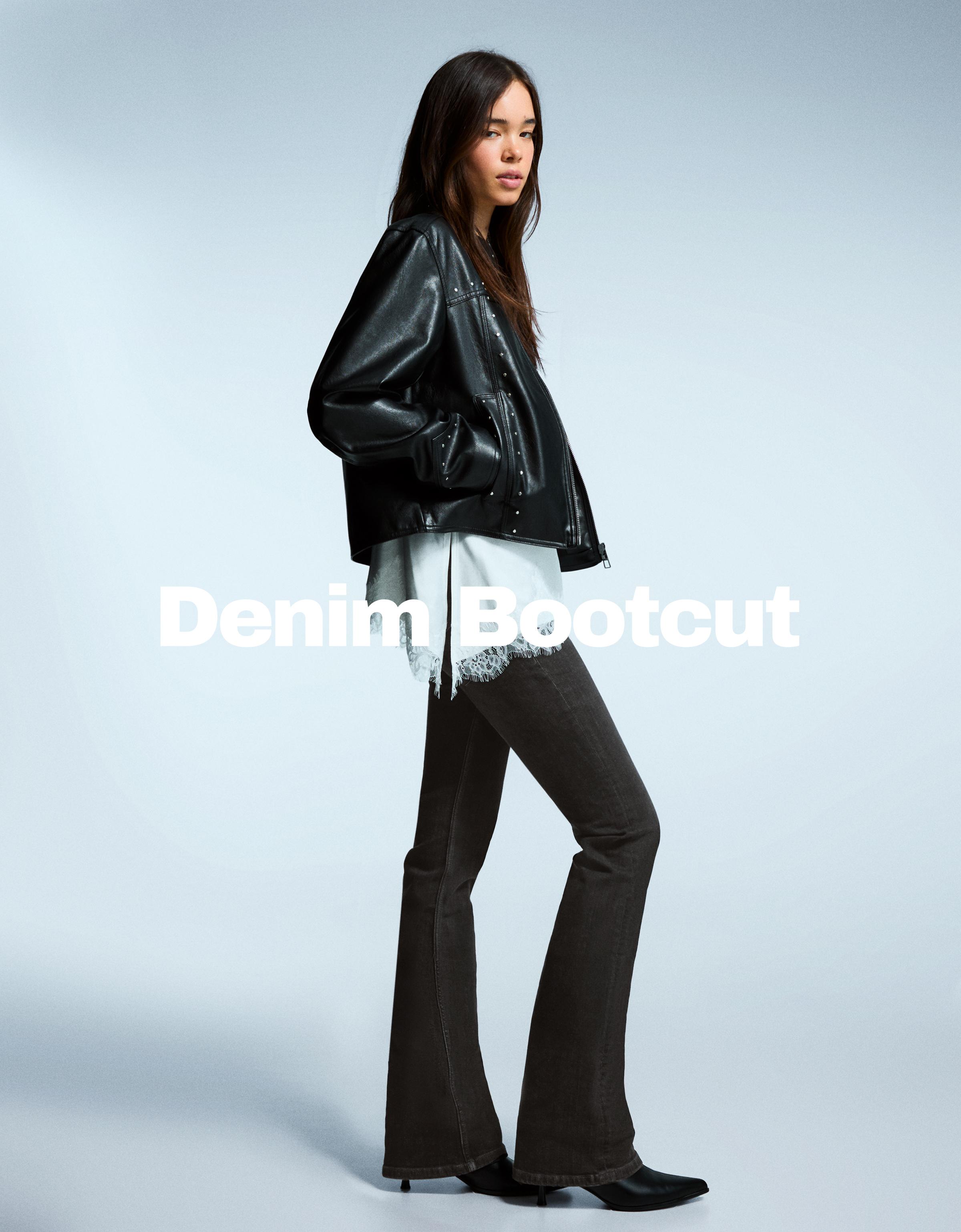 Düşük bel kapaklı bootcut jean - Görsel 200