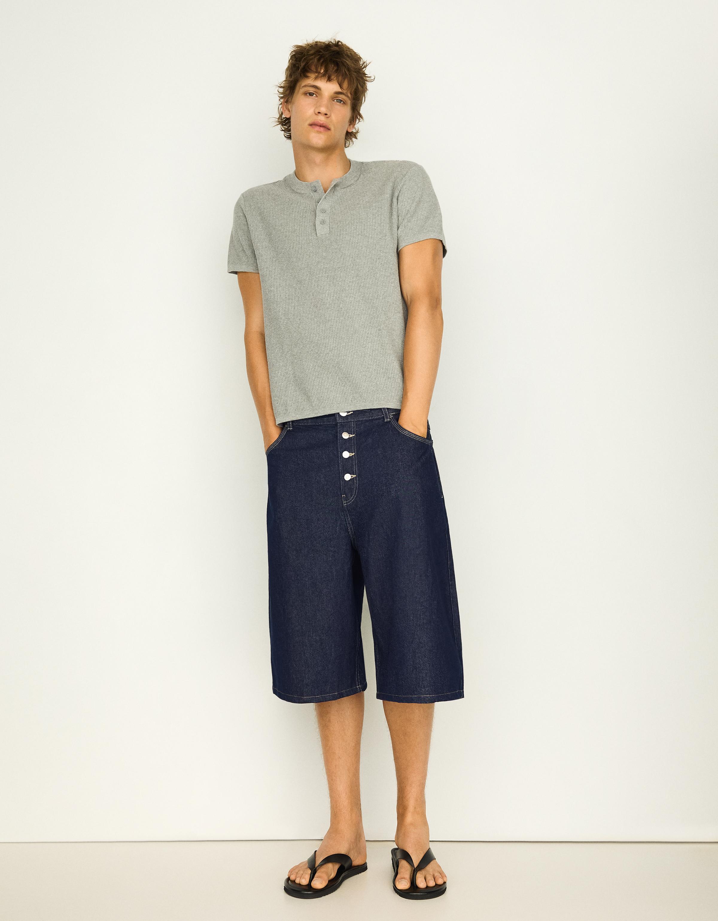 Bermuda Barrel Denim Hombre 40 Marino