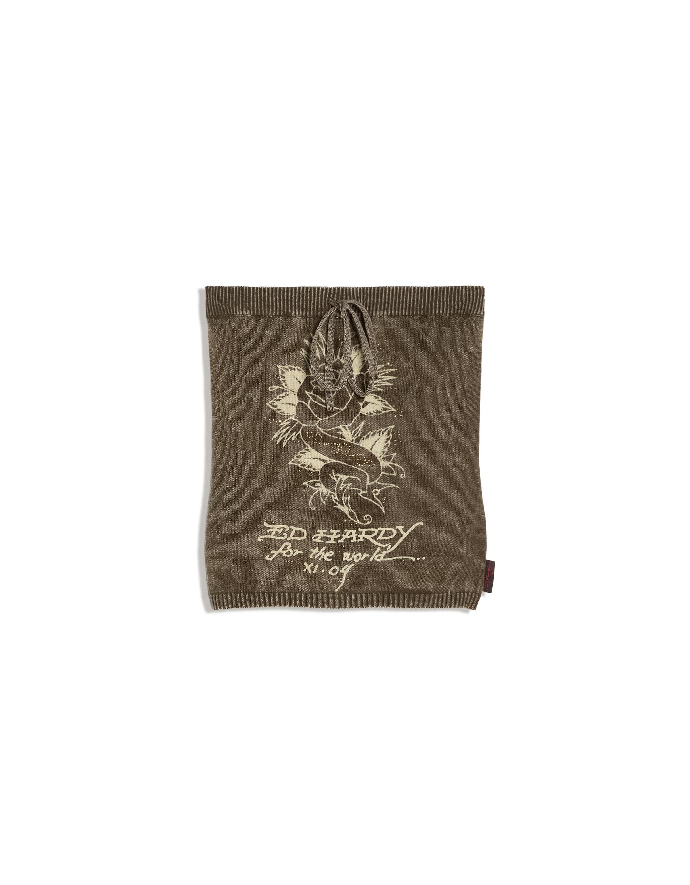 ED HARDY X BERSHKA bandeau top — Grey