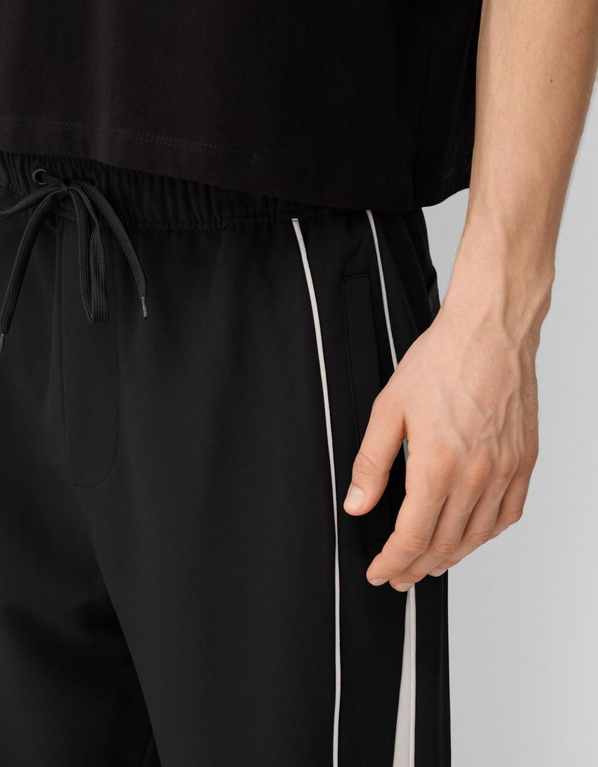 Pantaloni baggy tehnici-Negru-3