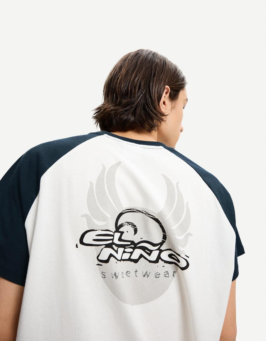 Camiseta El Niño manga corta ranglán-Marino-2