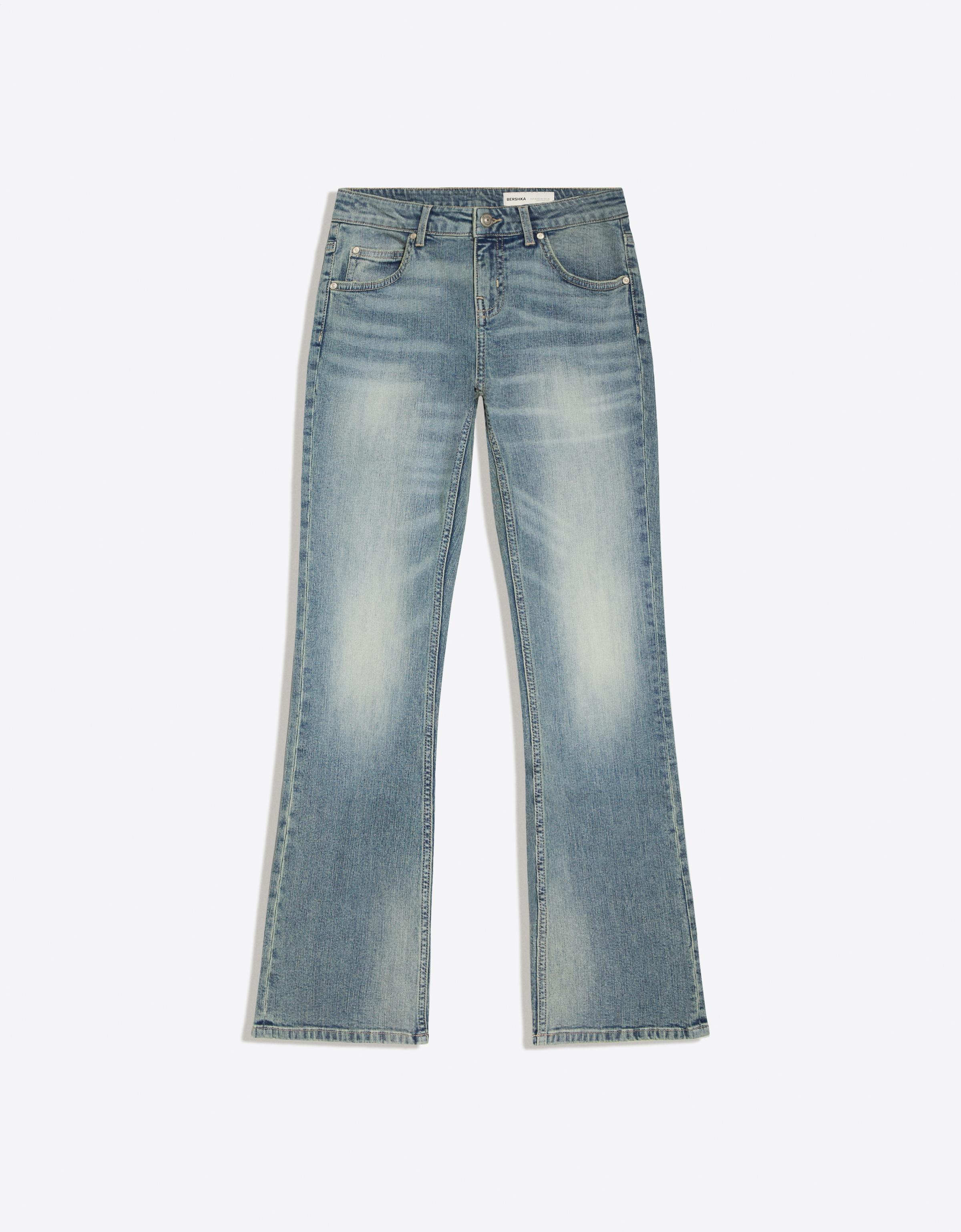 Low-rise slim fit boot-cut jeans — Light blue