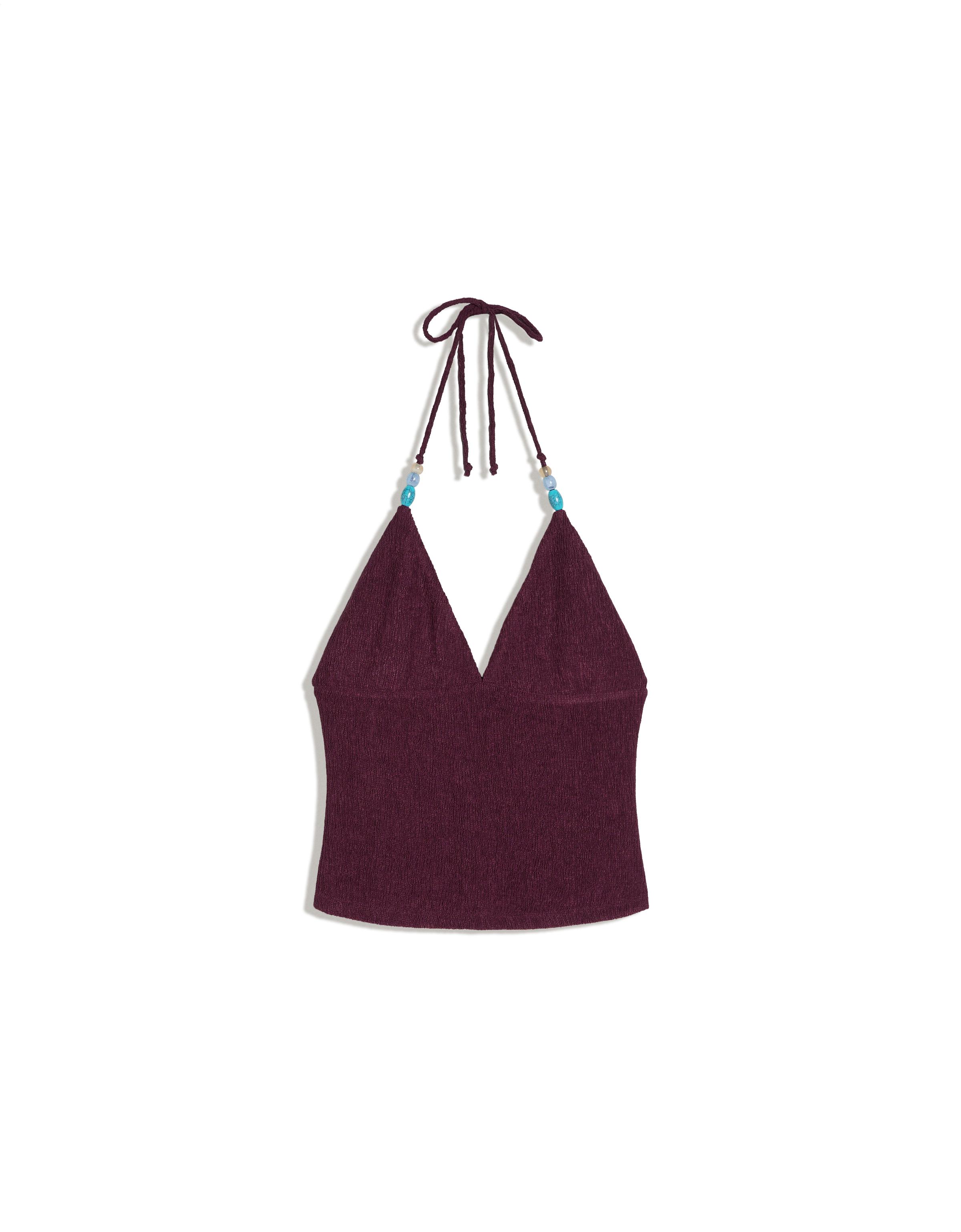 Rustic halter top — Violet