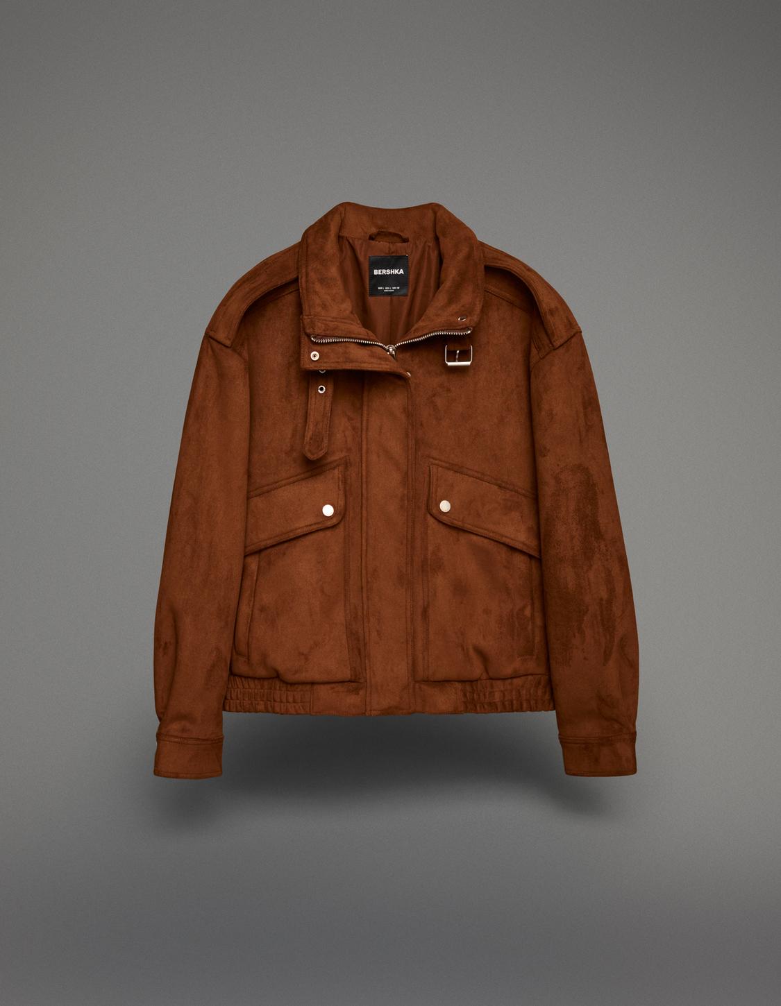 Faux suede jacket