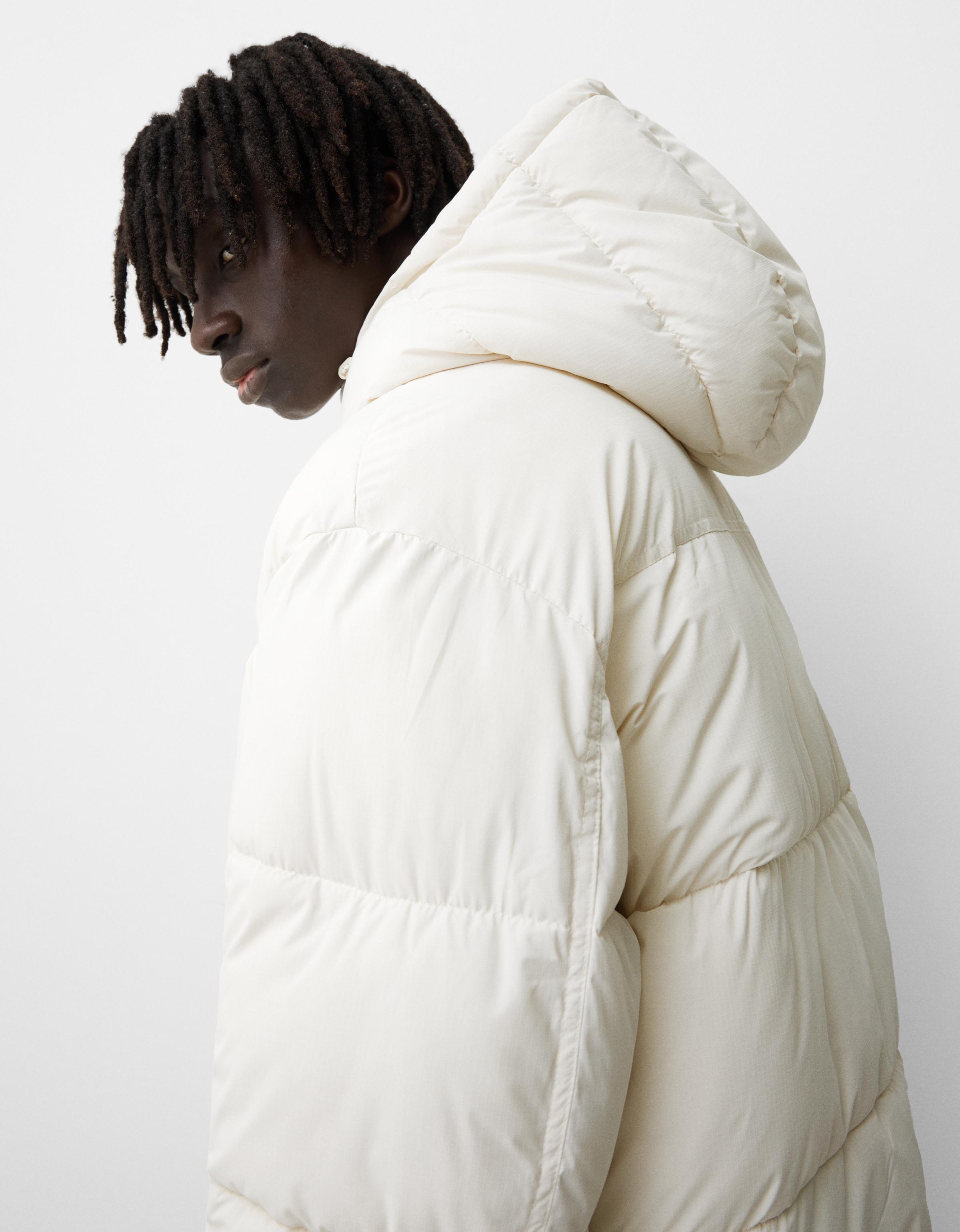 Bershka hooded puffer jacket online