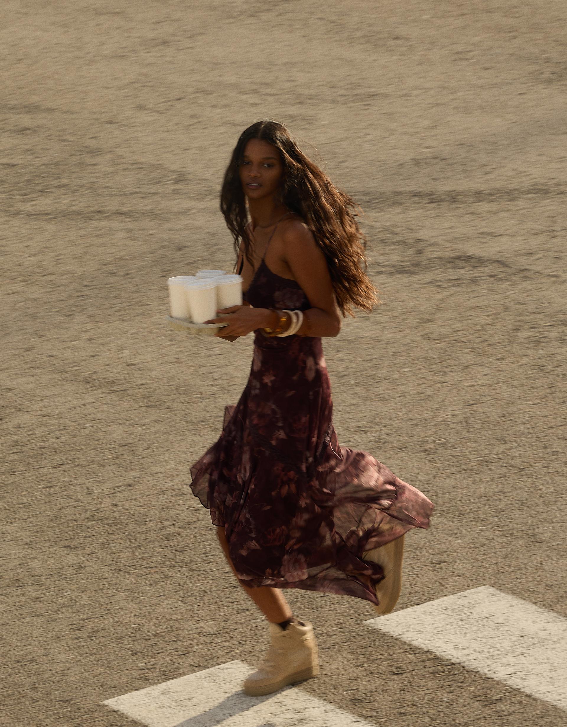 Brown Bershka Maxi Dress Bershka Halterneck Bodycon Maxi Dress In